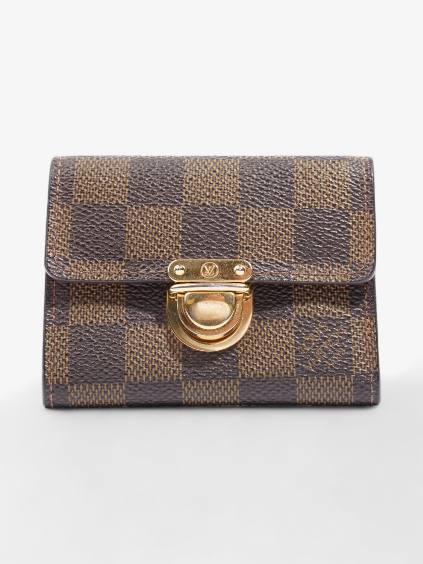 Louis Vuitton Coin Purse Ebene Coated Damier Canvas Coated Canvas Wallet Case