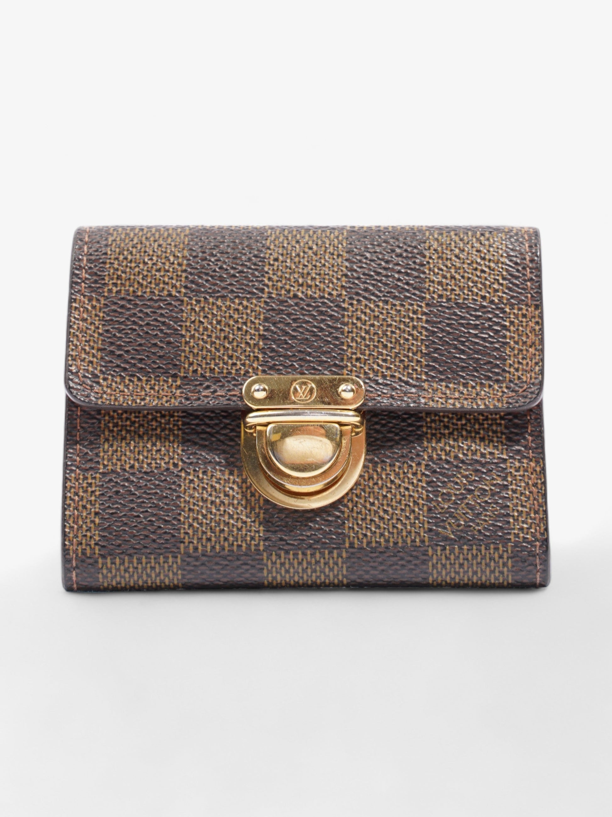 Louis Vuitton Coin Purse Ebene Coated Damier Canvas Coated Canvas Wallet Case