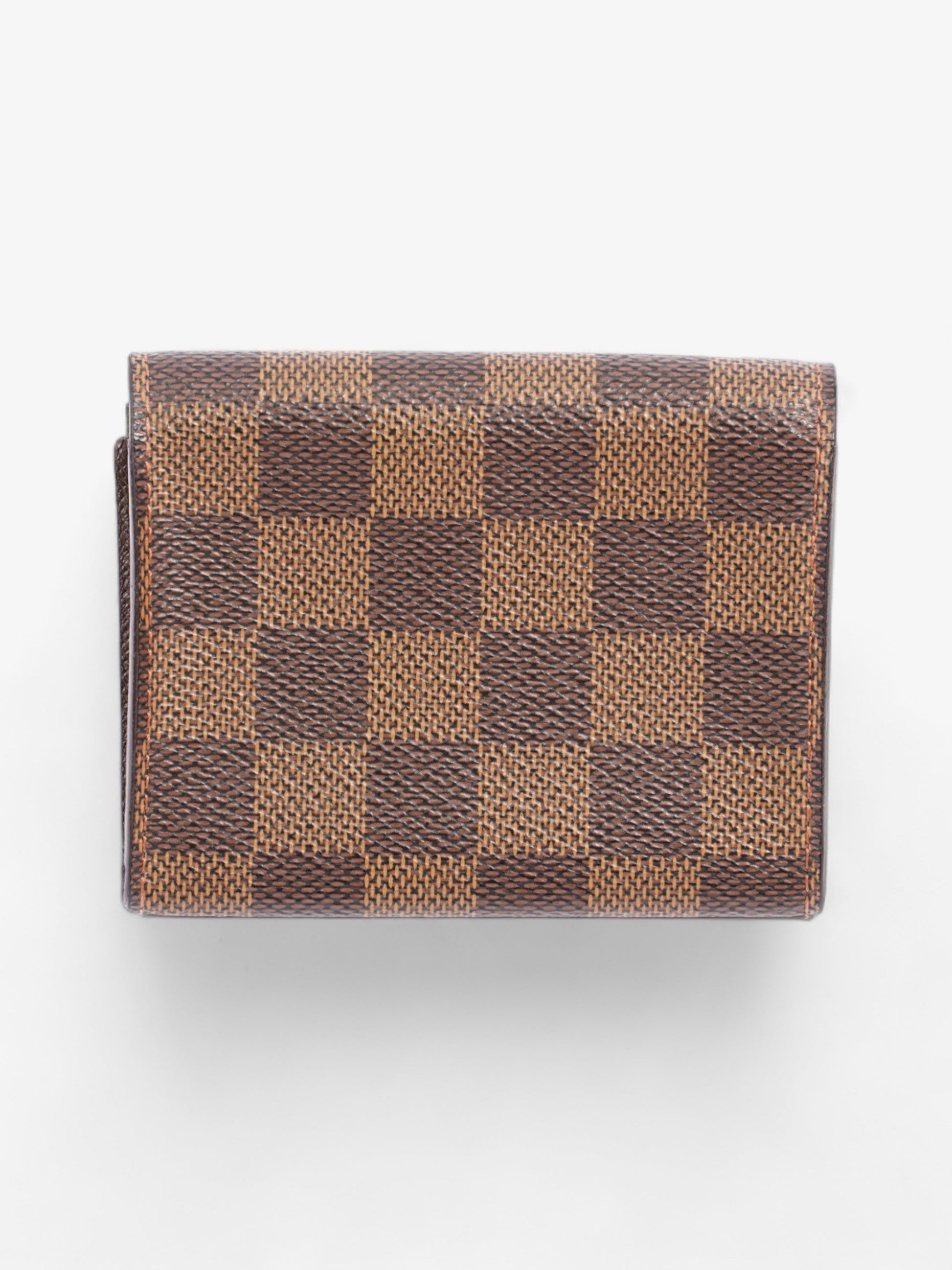 Louis Vuitton Card Ebene Coated Damier Canvas Coated Canvas Wallet Case