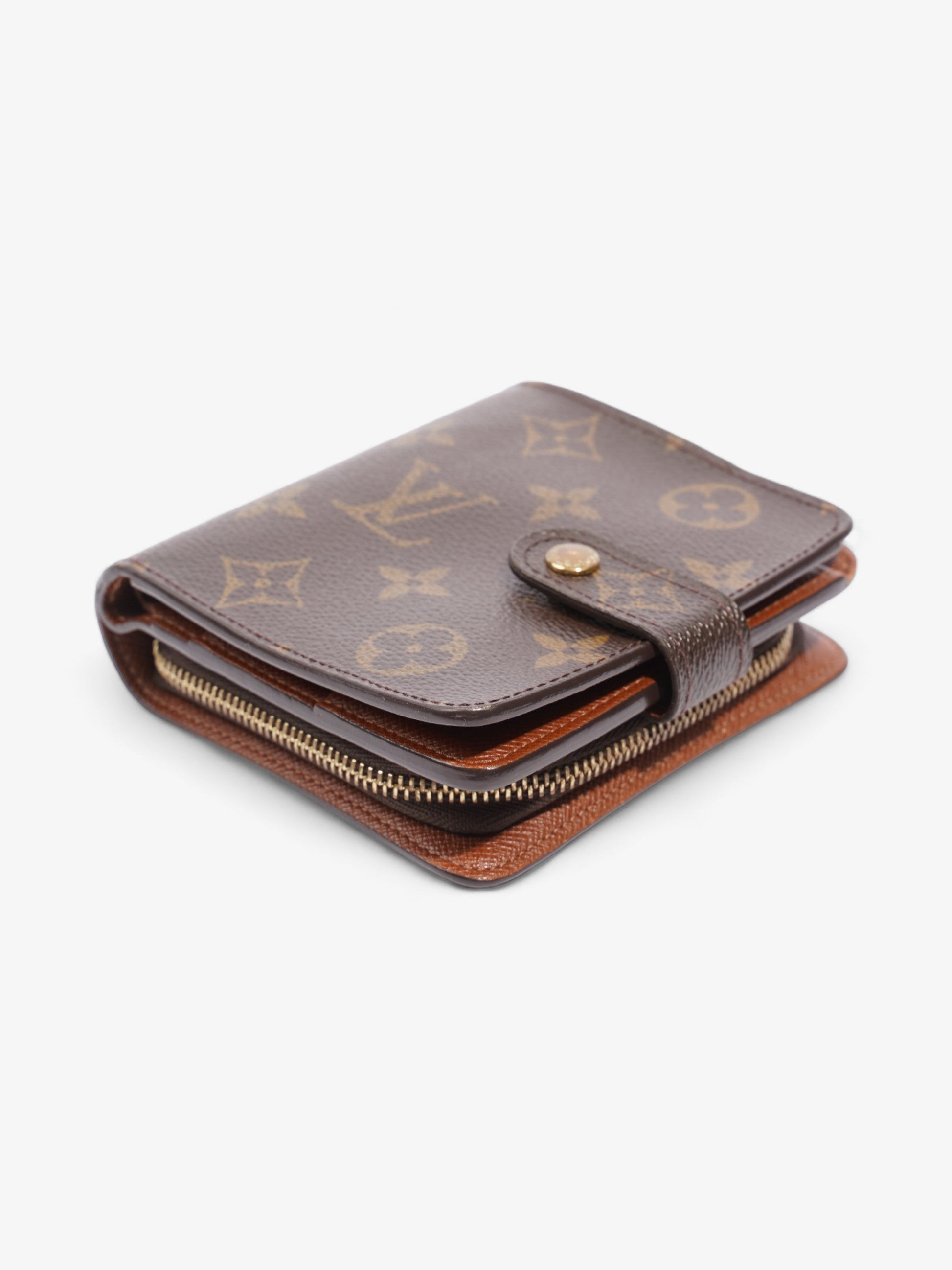Louis Vuitton Compact Coated Monogram Canvas Coated Canvas Wallet Case Canvas 1