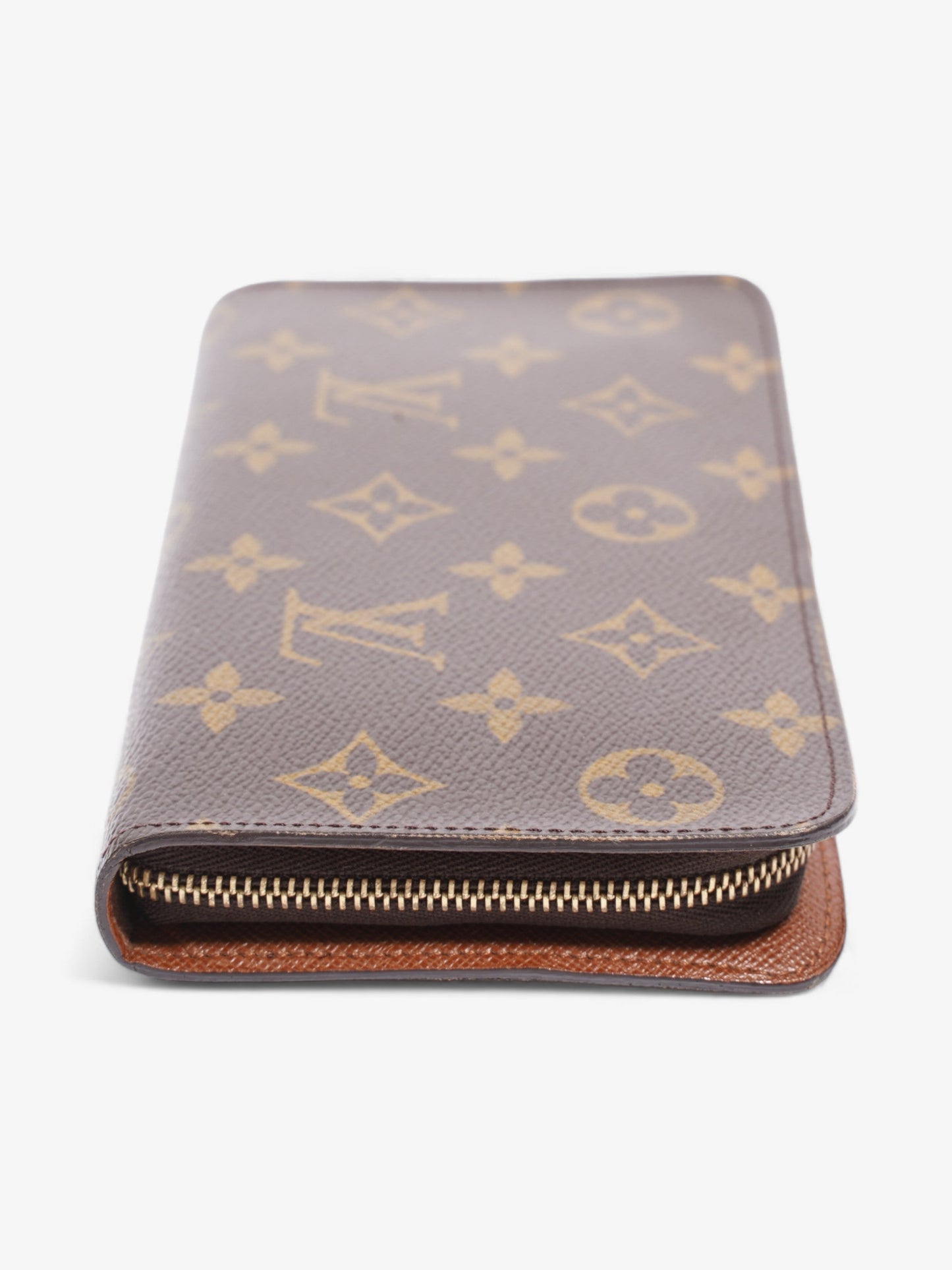Louis Vuitton Zip Round Coated Monogram Canvas Coated Canvas Wallet Case