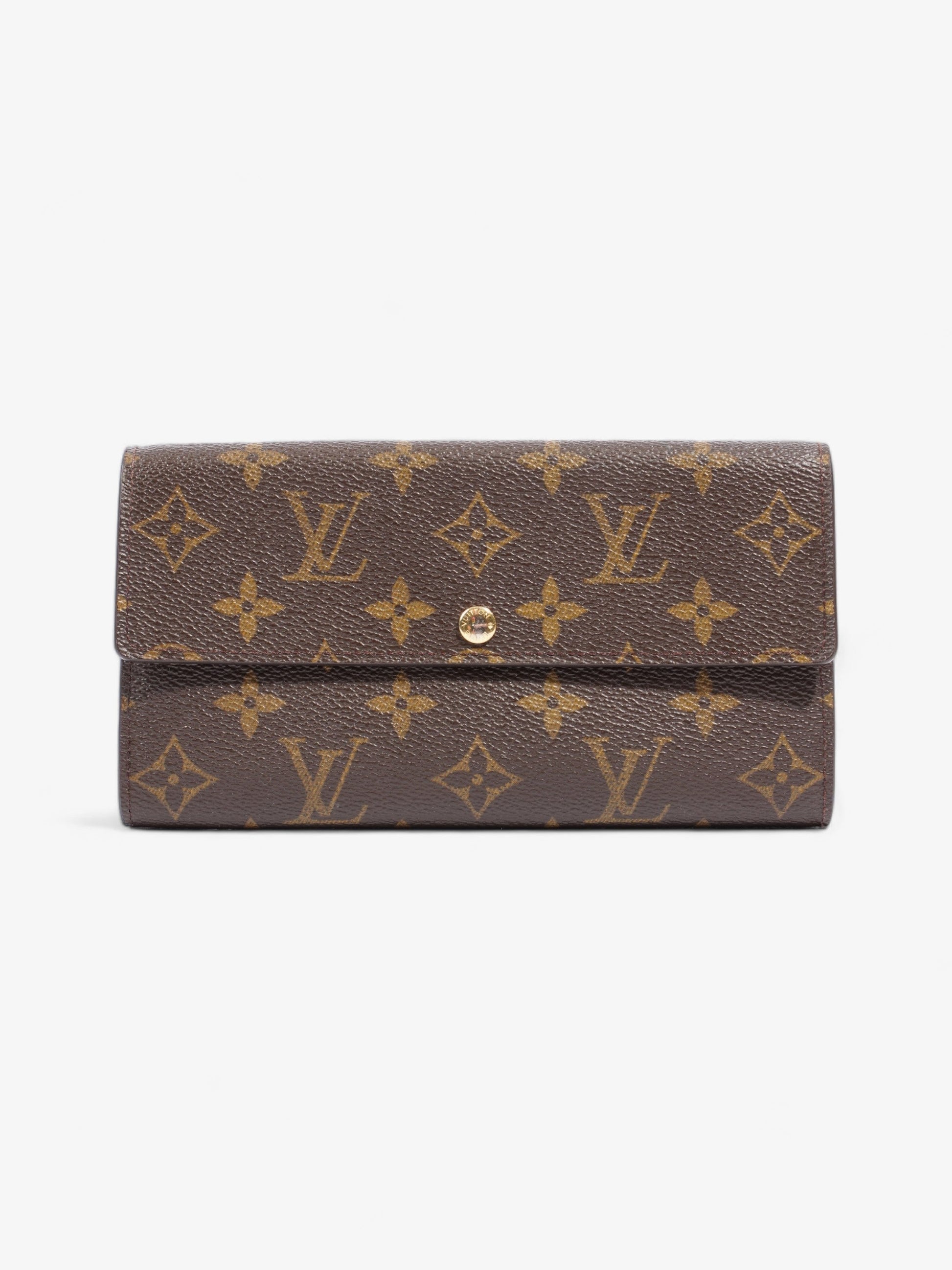 Louis Vuitton Portefeuille Sarah Coated Monogram Canvas Coated Canvas Wallet Case