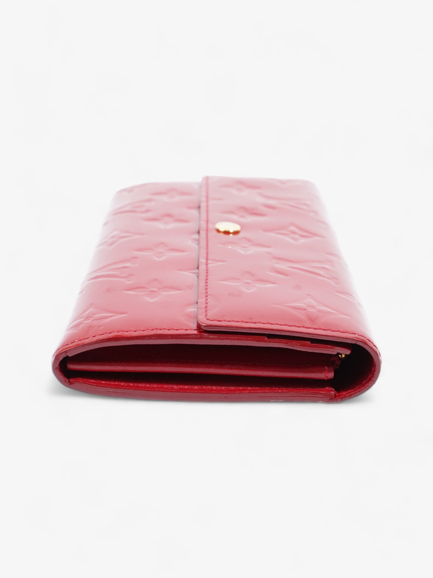 Louis Vuitton Sarah Red Leather Vernis Wallet Case