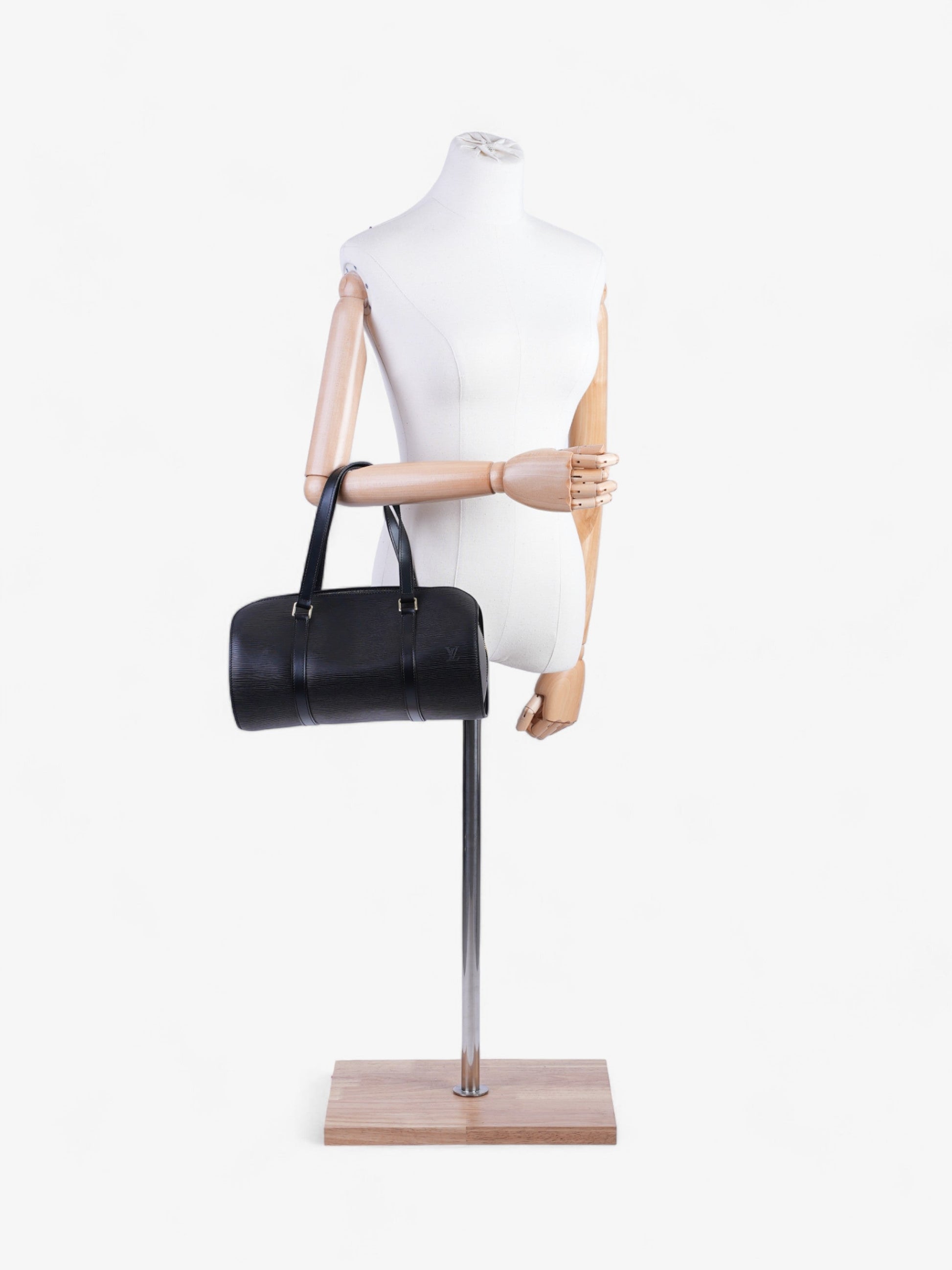Louis Vuitton Soufflot Black Leather Epi Handbag 7