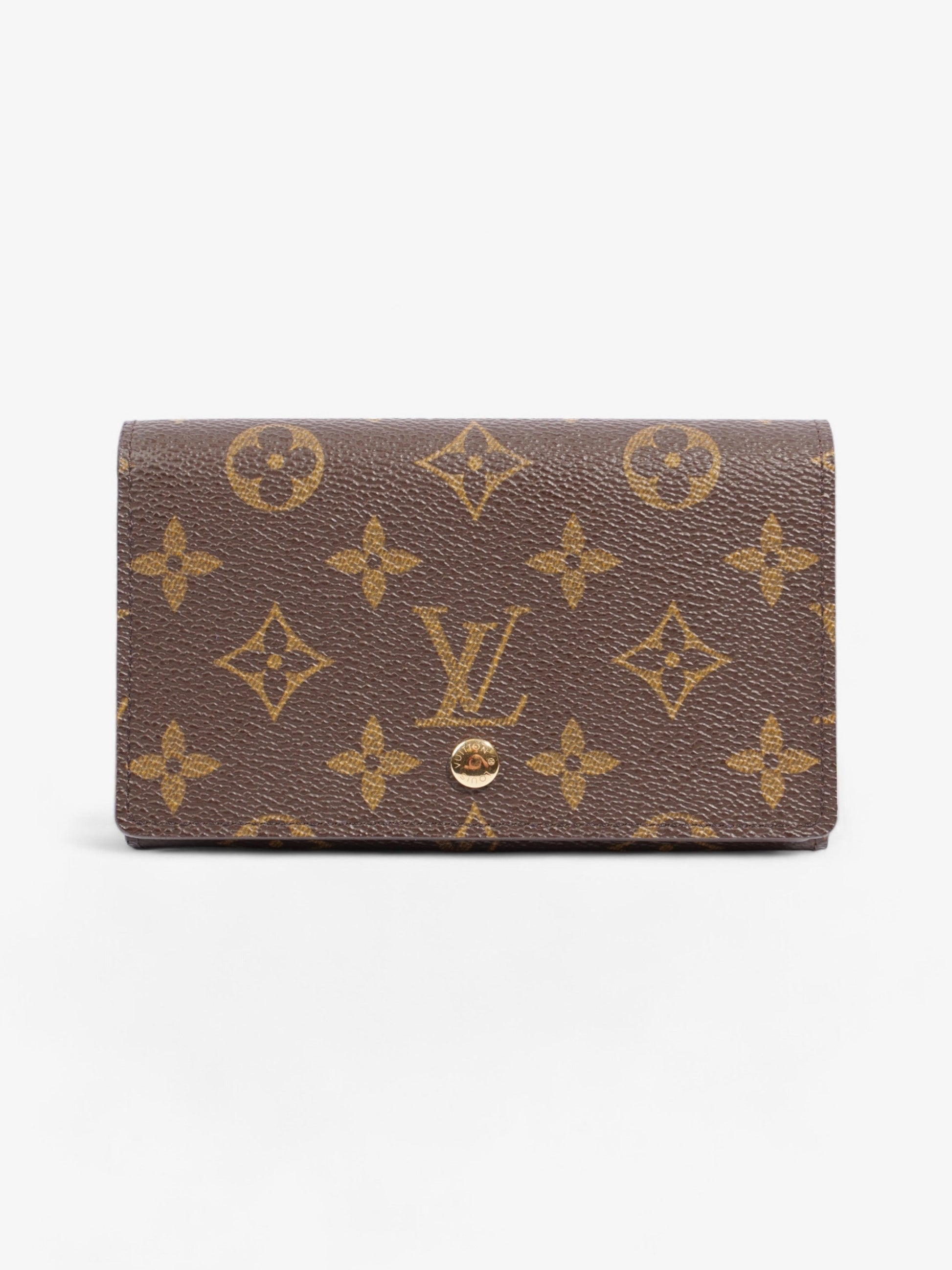 Louis Vuitton Porte Monnaie Tresor Coated Monogram Canvas Coated Canvas Apparel