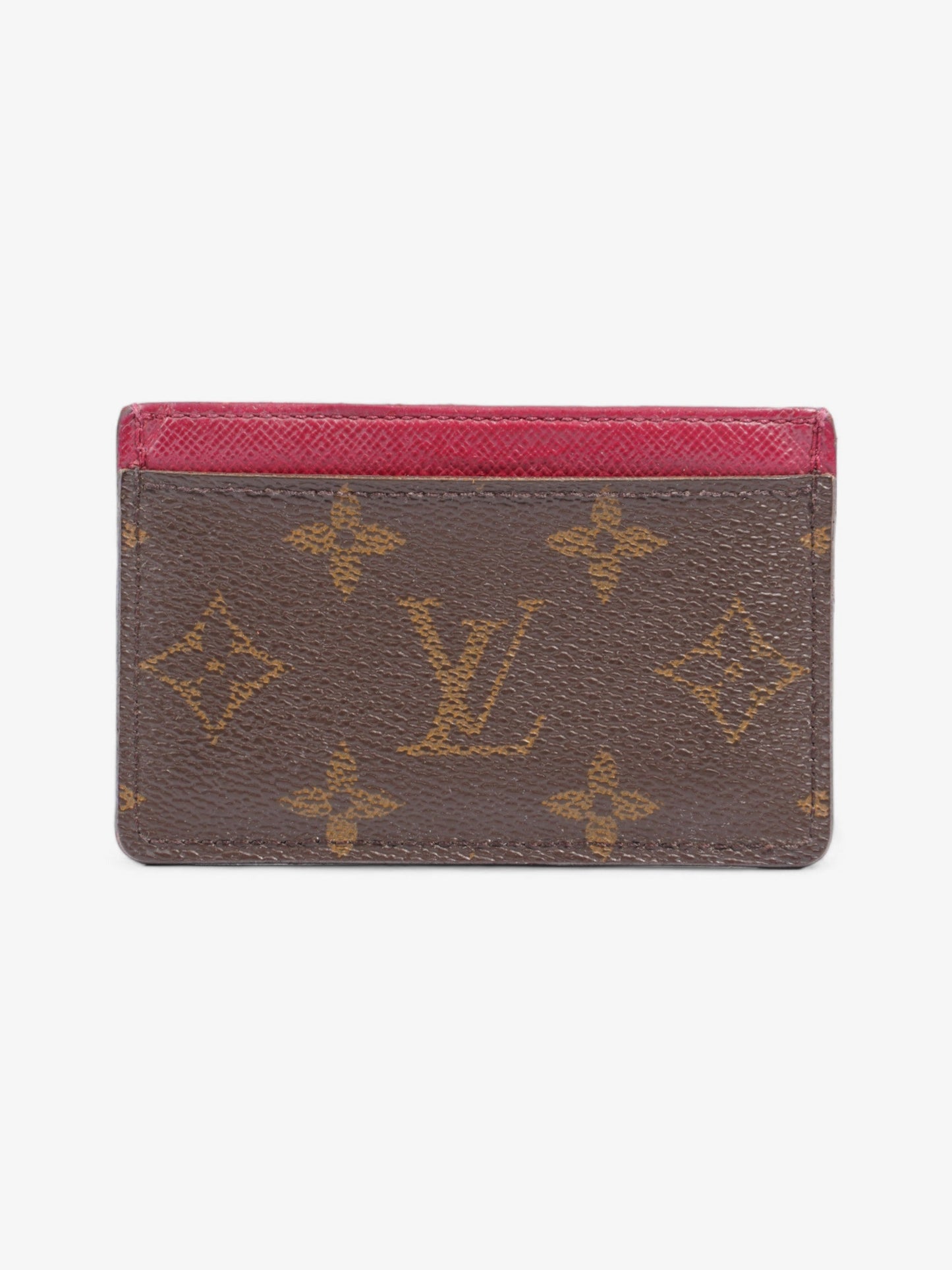 Louis Vuitton Porte Cartes Fuschia Coated Monogram Canvas Coated Canvas Apparel