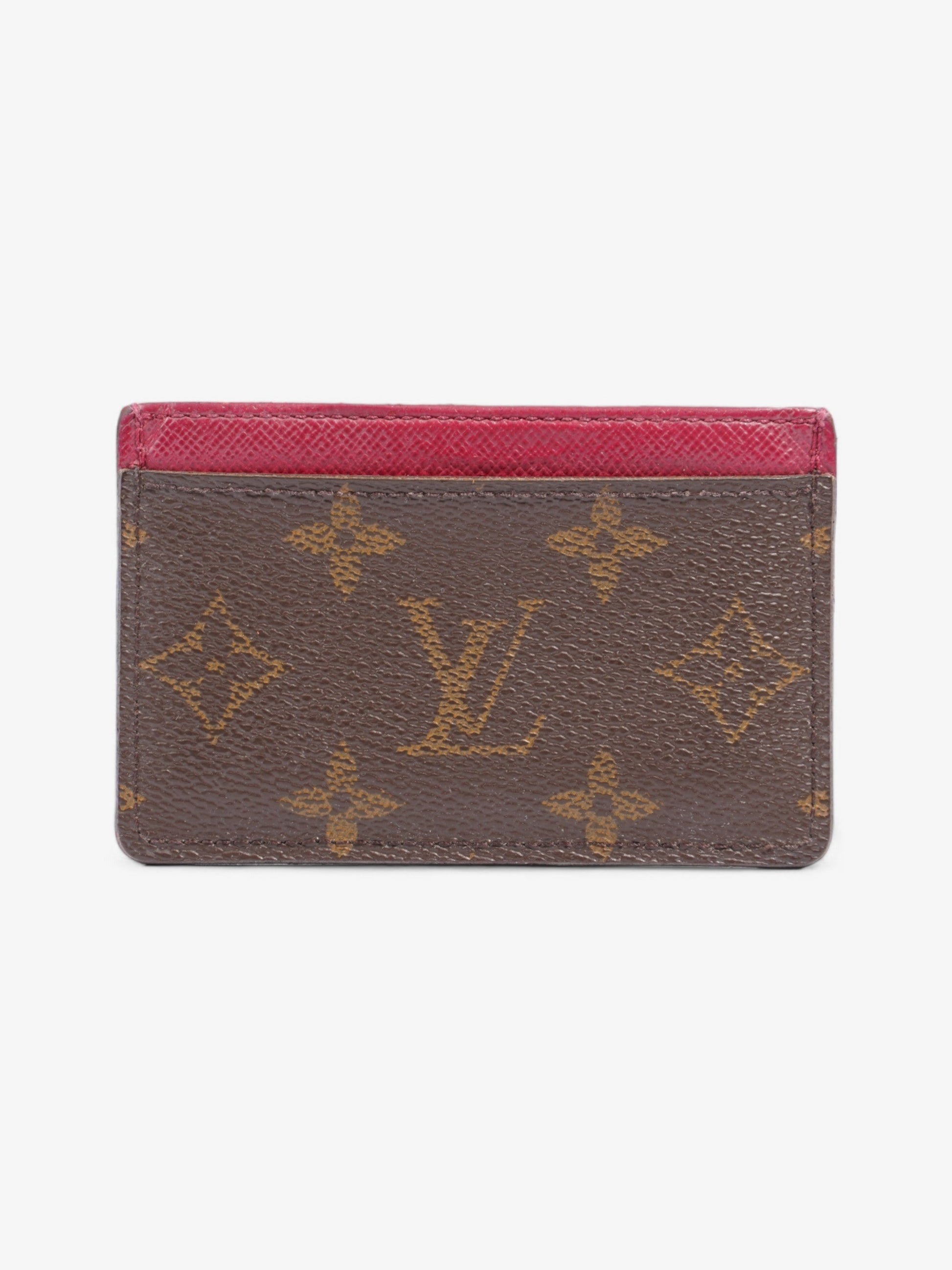 Louis Vuitton Porte Cartes Fuschia Coated Monogram Canvas Coated Canvas Apparel