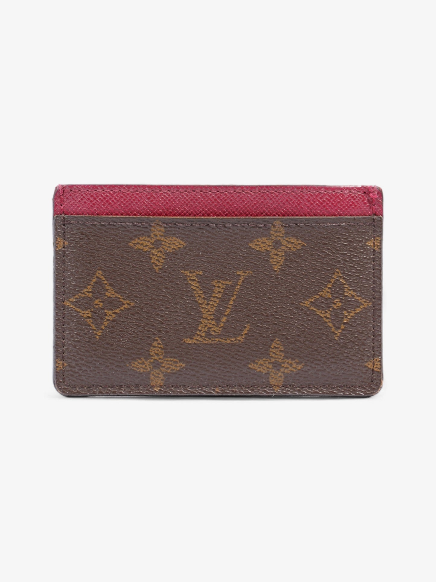 Louis Vuitton Porte Cartes Fuschia Coated Monogram Canvas Coated Canvas Apparel