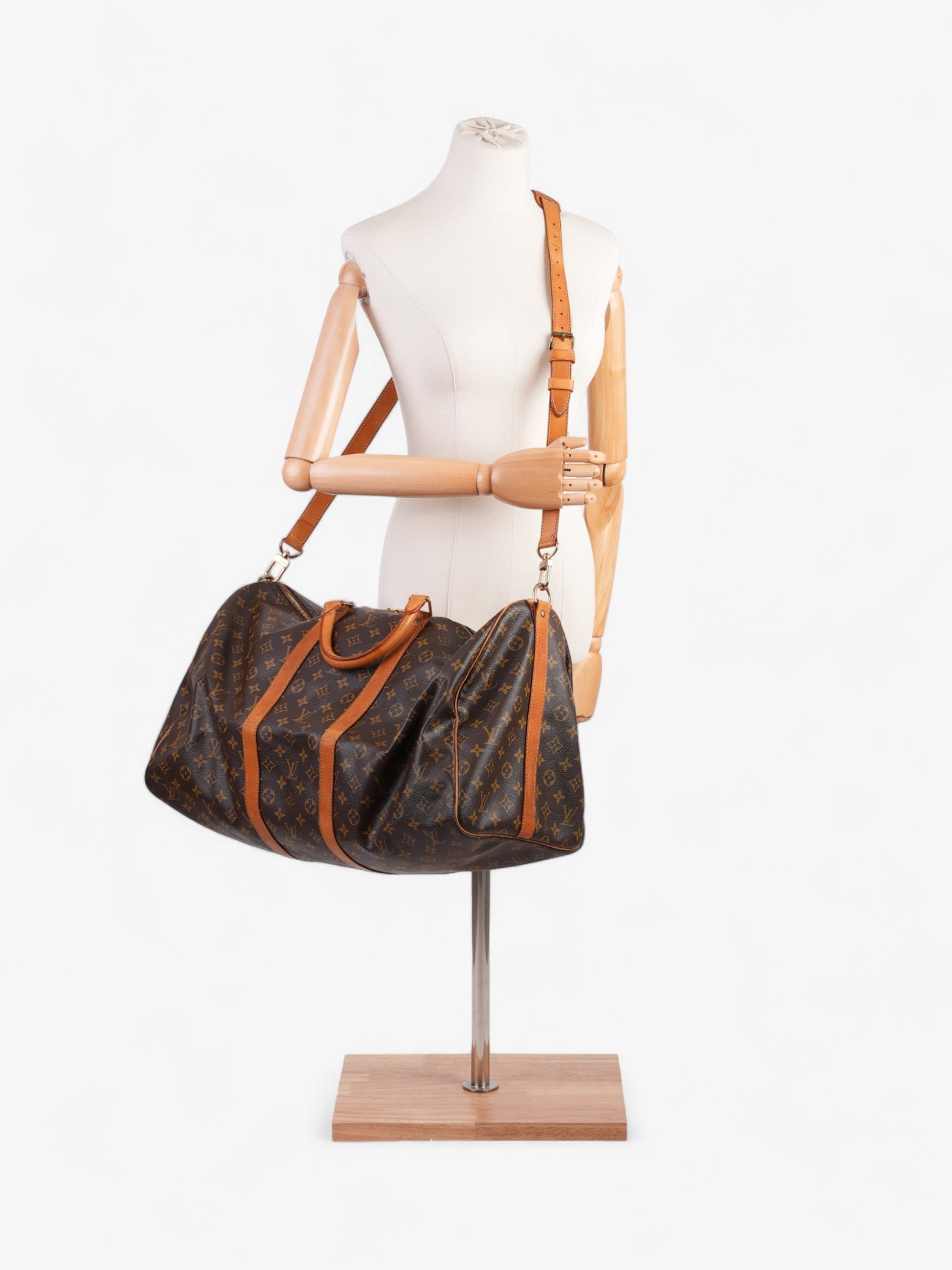Louis Vuitton Keepall Bandouliere Coated 55 Monogram Canvas Coated Canvas Apparel Canvas 59
