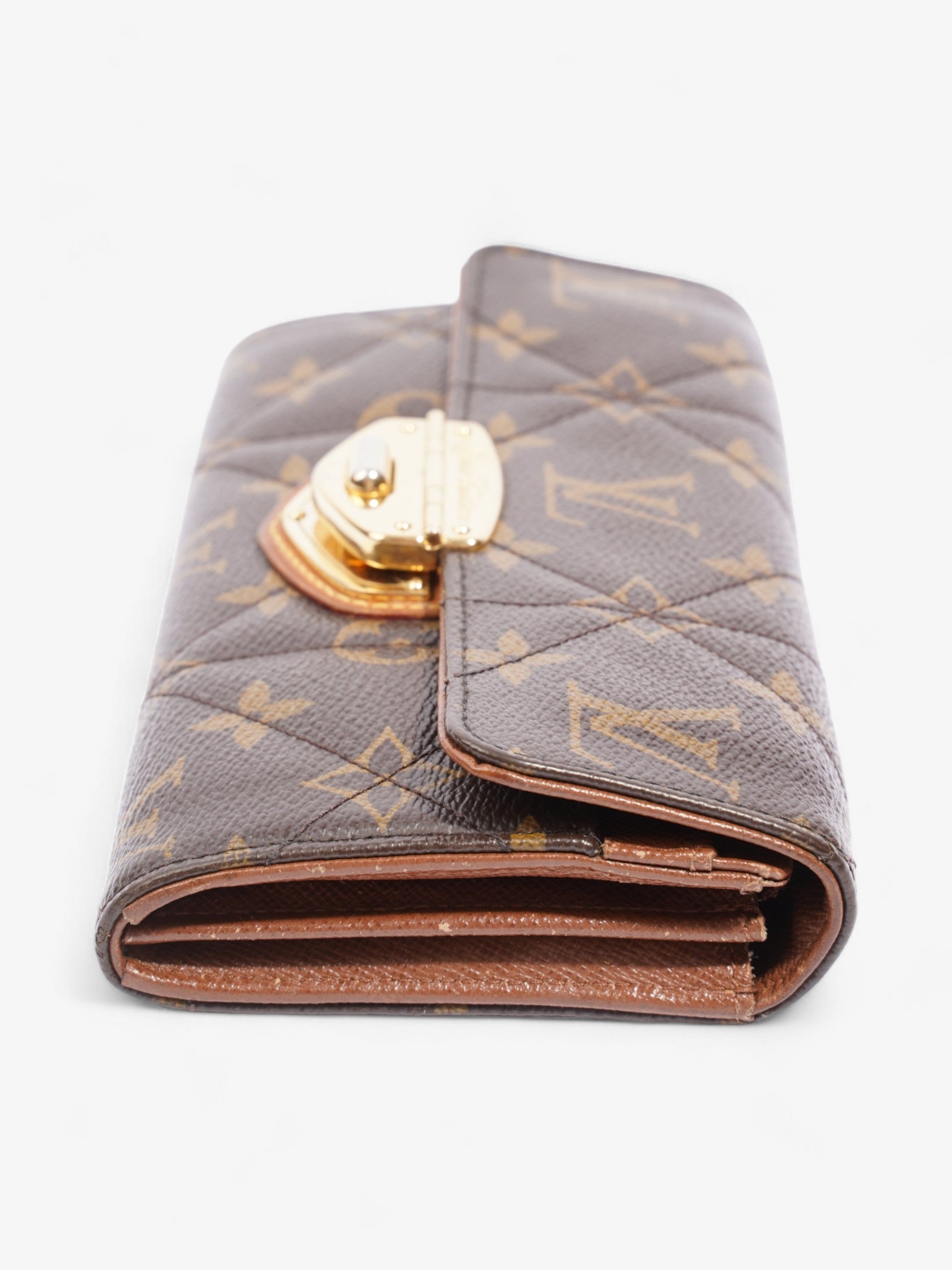 Louis Vuitton Portefeuille Sarah Long Coated Monogram Canvas Coated Canvas Wallet Case