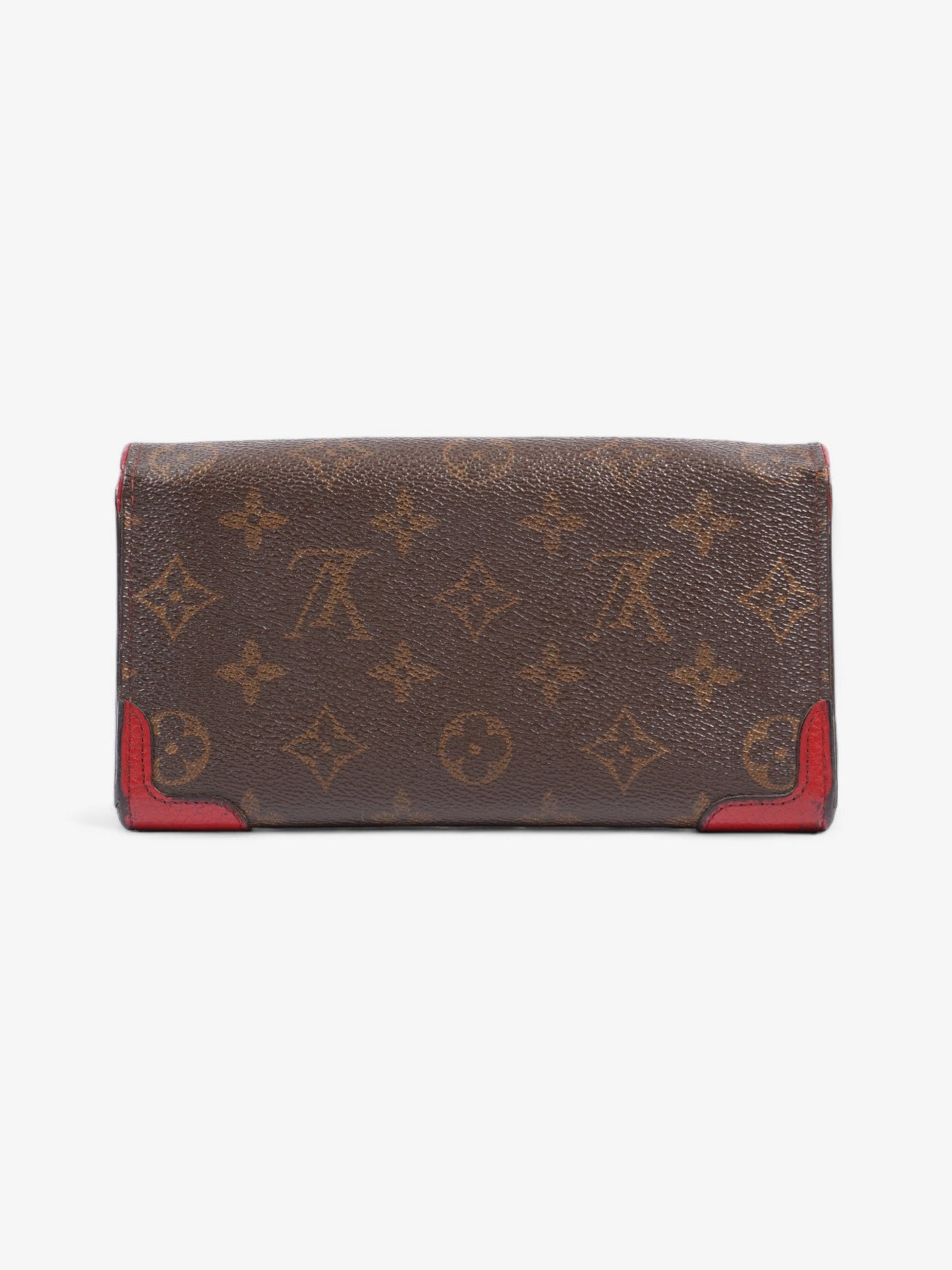 Louis Vuitton Portefeiulle Retiro French Coated Monogram Red Canvas Coated Canvas Wallet Case