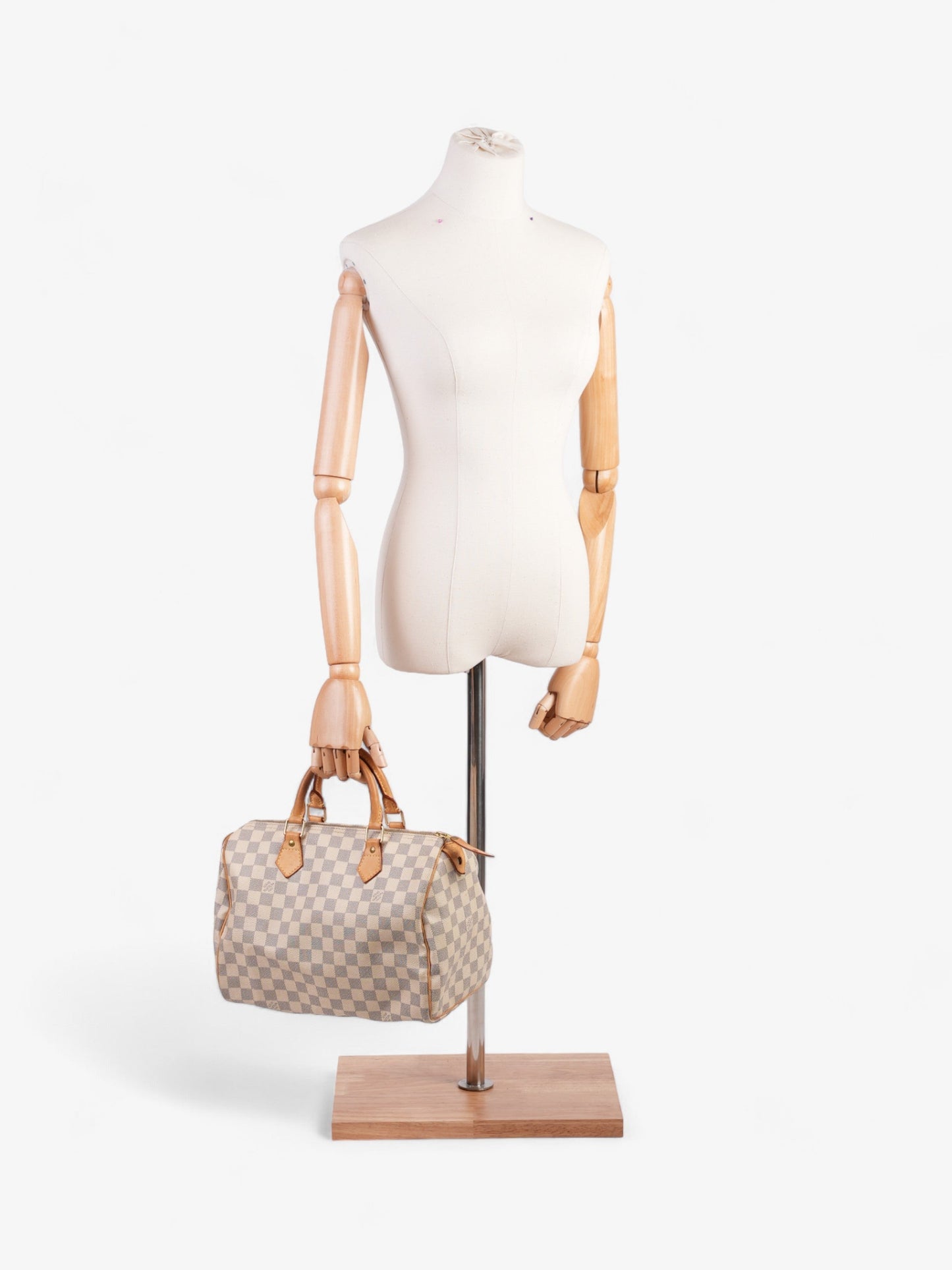 Louis Vuitton Speedy Azur Coated 30 Canvas Coated Canvas Damier Apparel Canvas 32