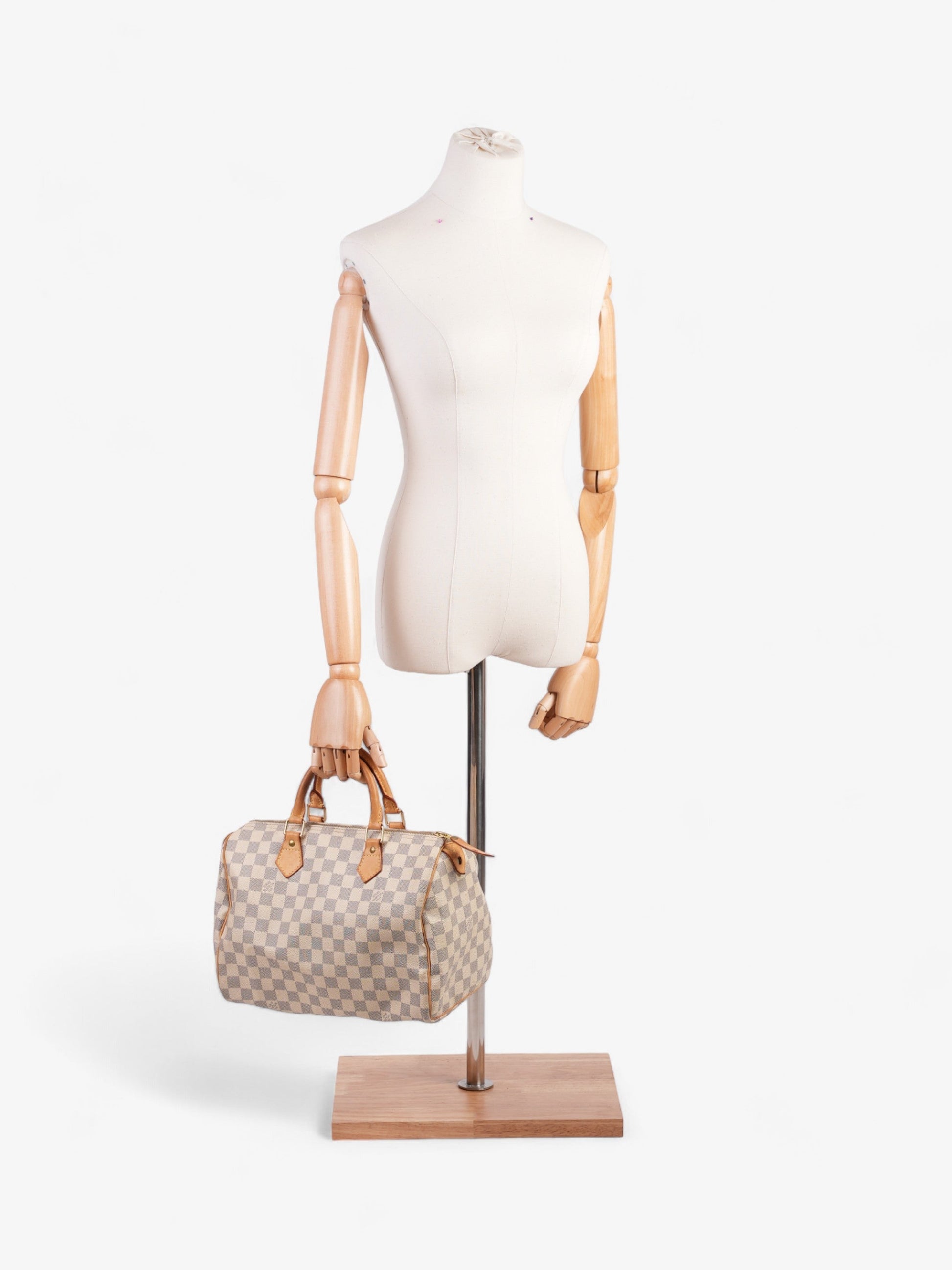 Louis Vuitton Speedy Azur Coated 30 Canvas Coated Canvas Damier Apparel Canvas 32