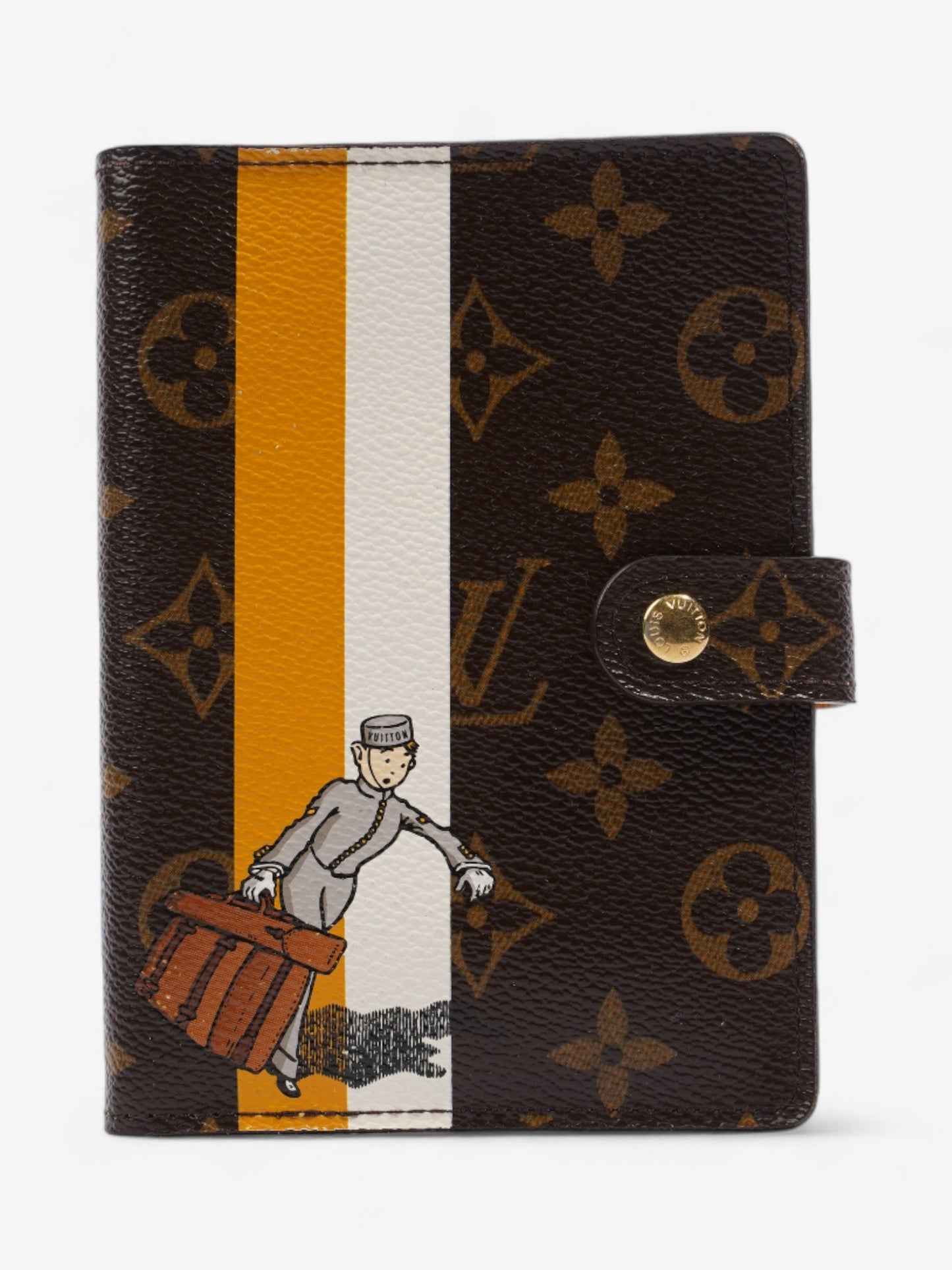 Louis Vuitton Animation Groom Agenda Coated Monogram Canvas Coated Canvas White Apparel