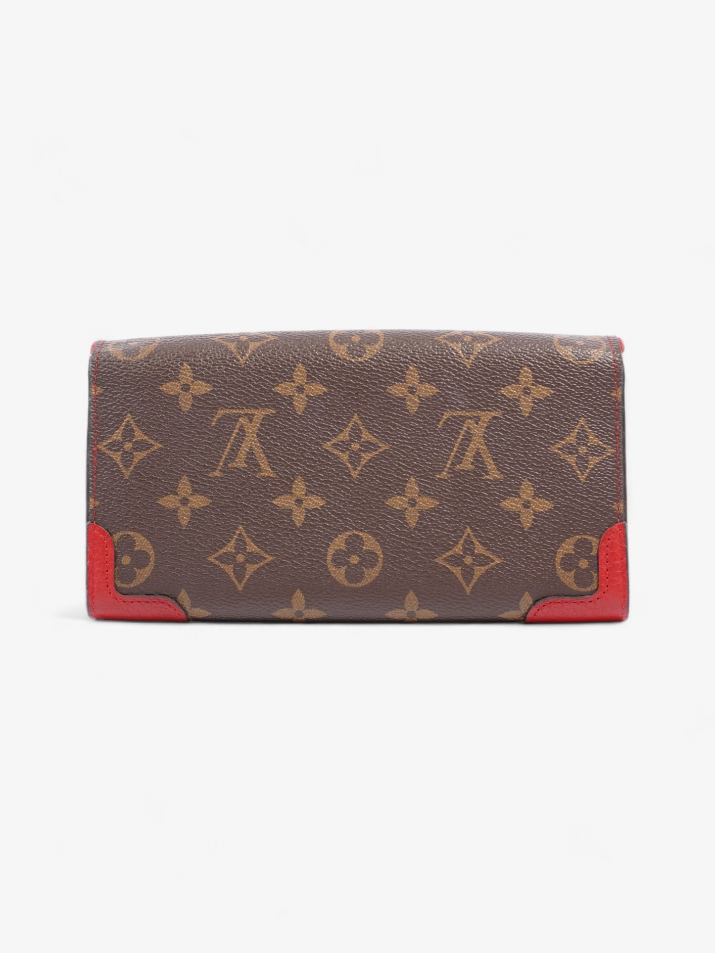 Louis Vuitton Portefeuille Sarah Retiro Coated Monogram Red Canvas Coated Canvas Apparel