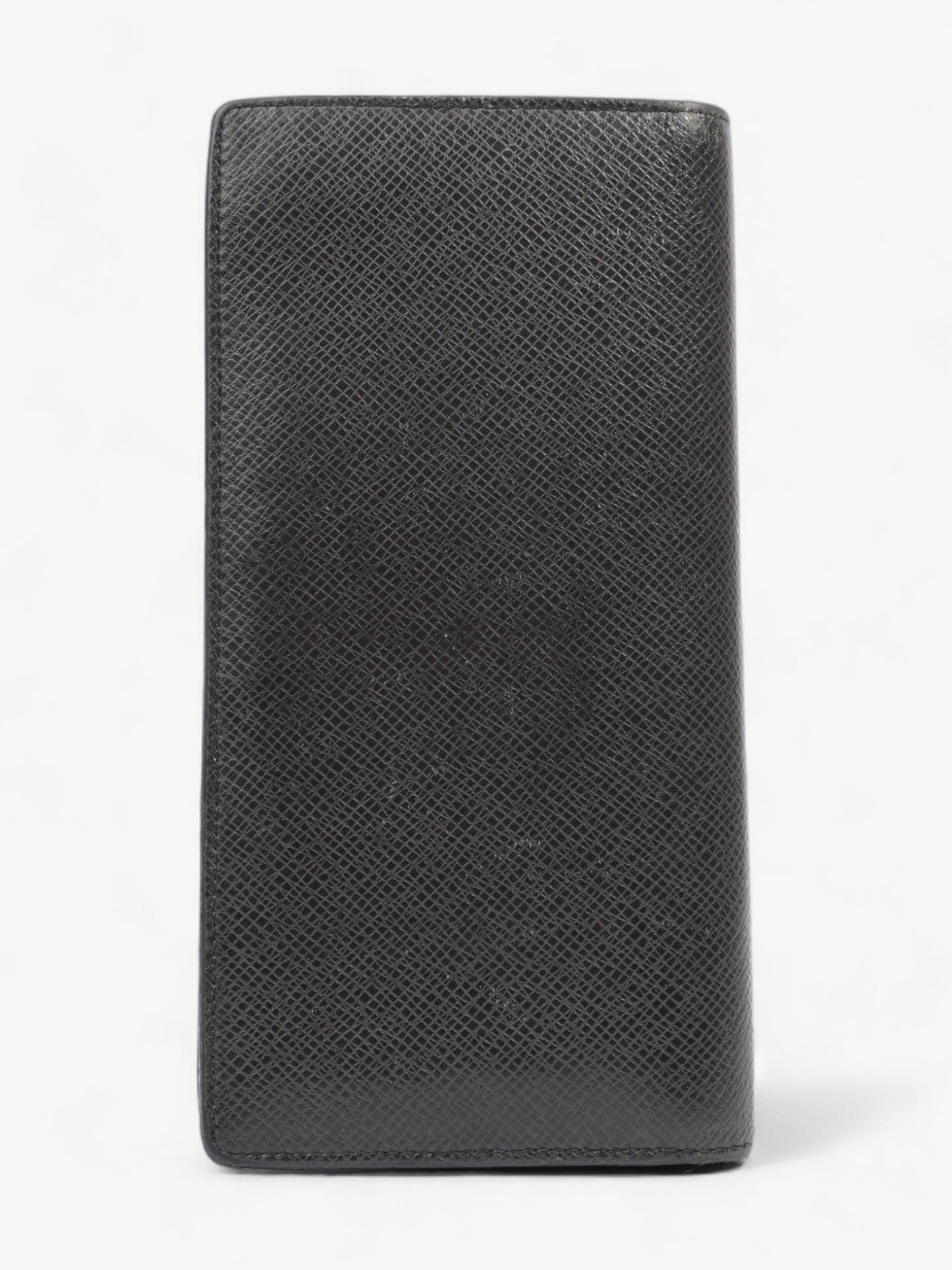 Louis Vuitton Taiga Portefeuille Brazza Long Black Leather Wallet Case Black Leather