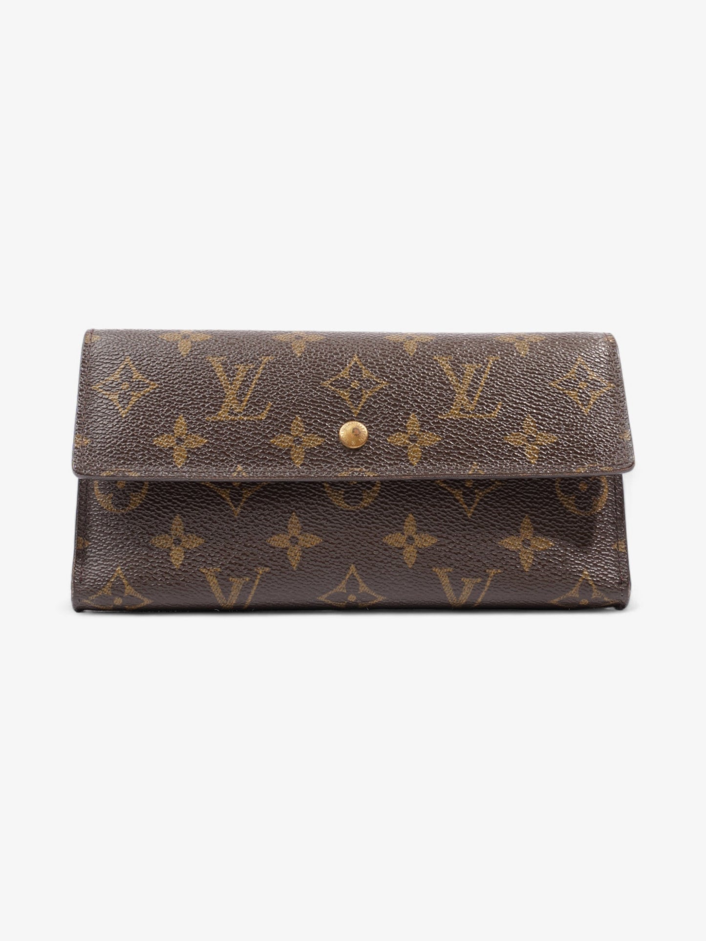 Louis Vuitton Portefeuille International Coated Monogram Canvas Coated Canvas Wallet Case Canvas 2