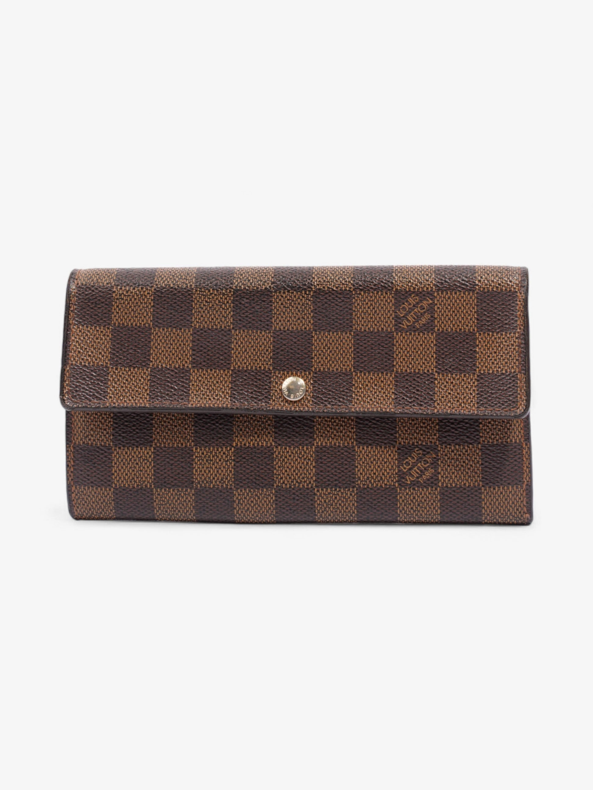 Louis Vuitton Sarah Ebene Coated Canvas Damier Wallet Case 6