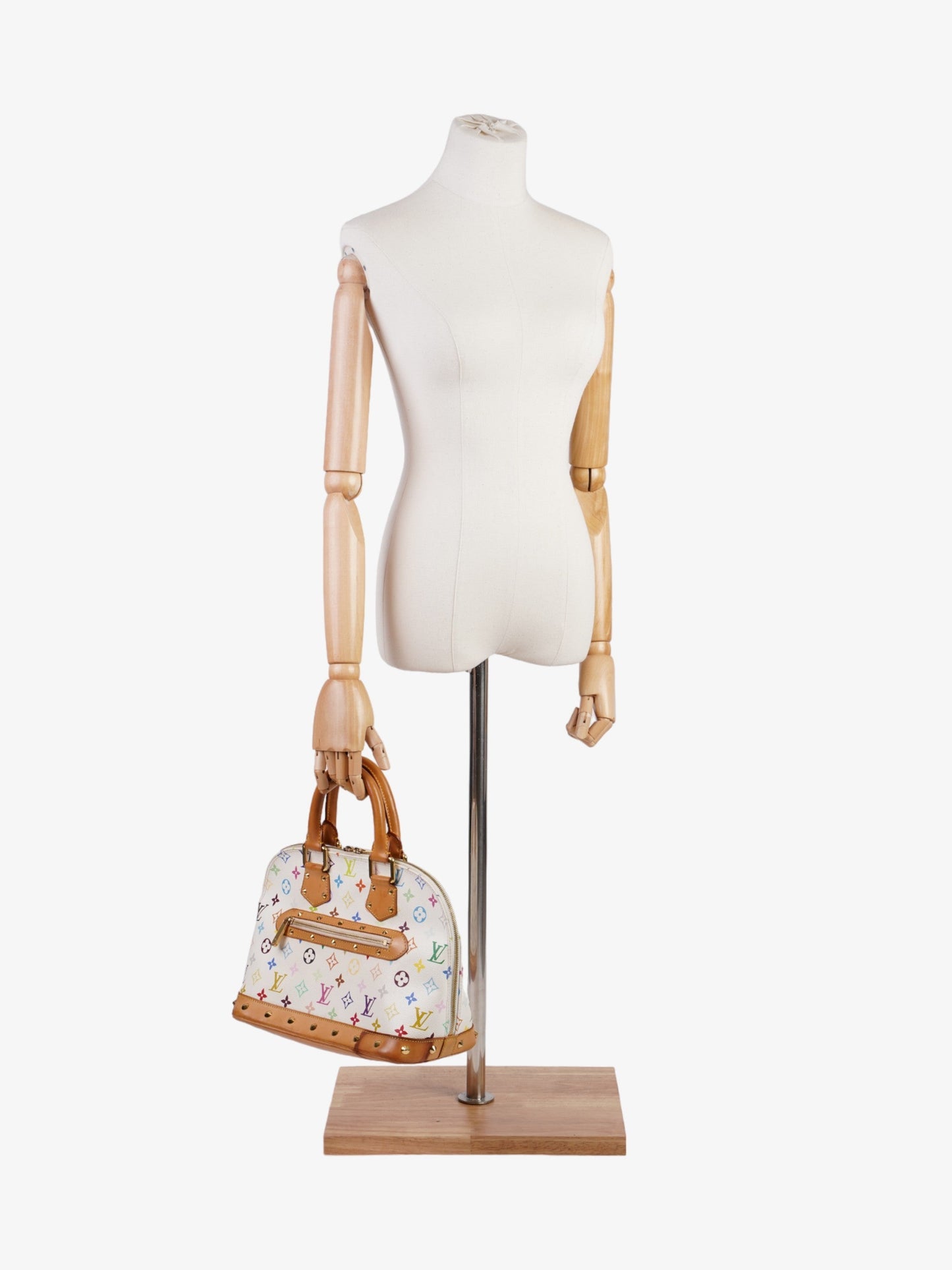 Louis Vuitton Alma Multicolour PM Canvas White Handbag