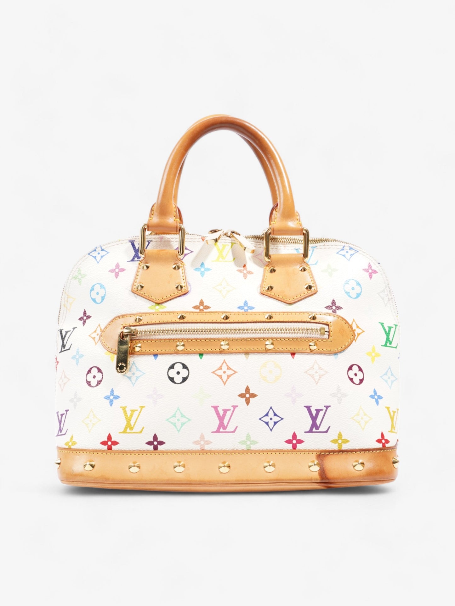 Louis Vuitton Alma Multicolour PM Canvas White Handbag