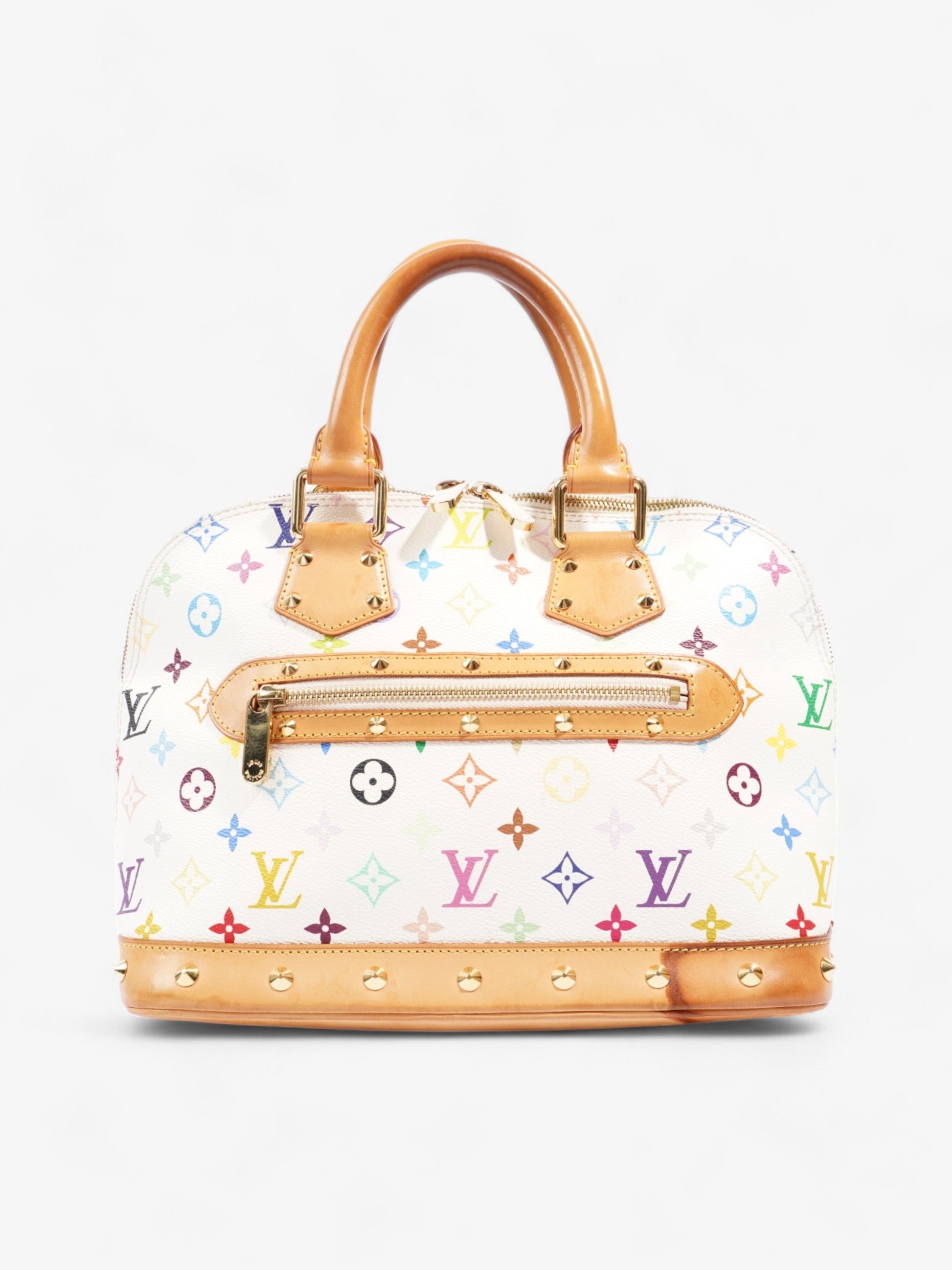 Louis Vuitton Alma Multicolour PM Canvas White Handbag