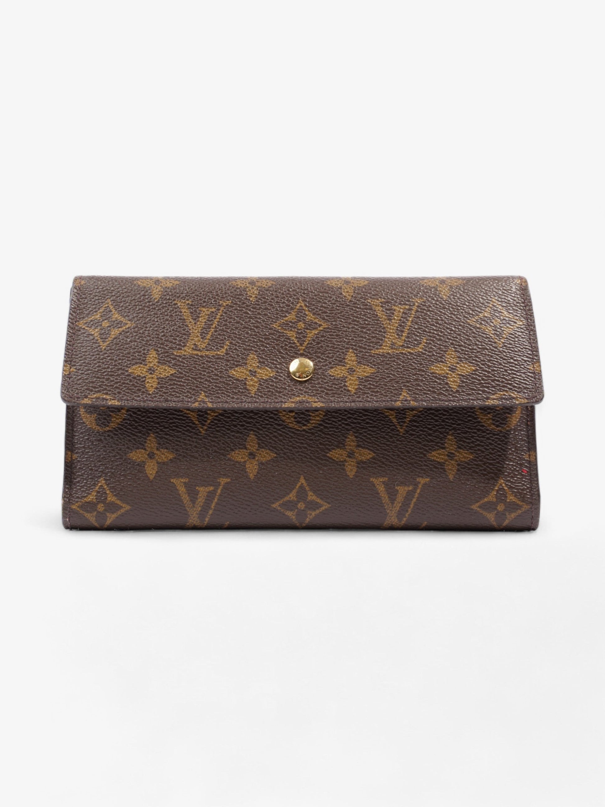 Louis Vuitton Porte Tresor International Long Coated Monogram Canvas Coated Canvas Wallet Case