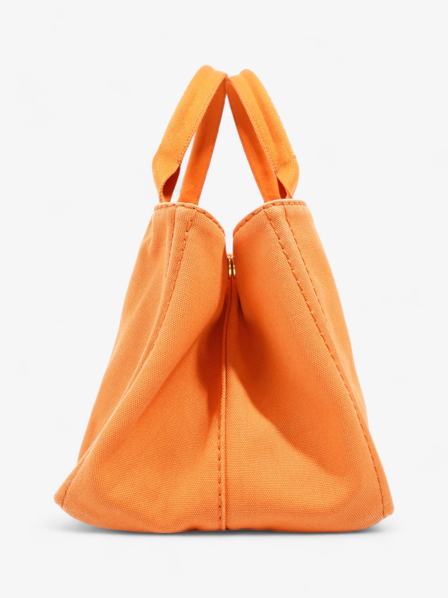 Prada Canapa Tote Canvas Orange Medium Tote Bag