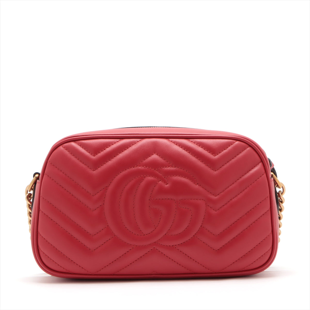 Gucci Red Leather GG Marmont Small Shoulder Bag [Clearance Sale]