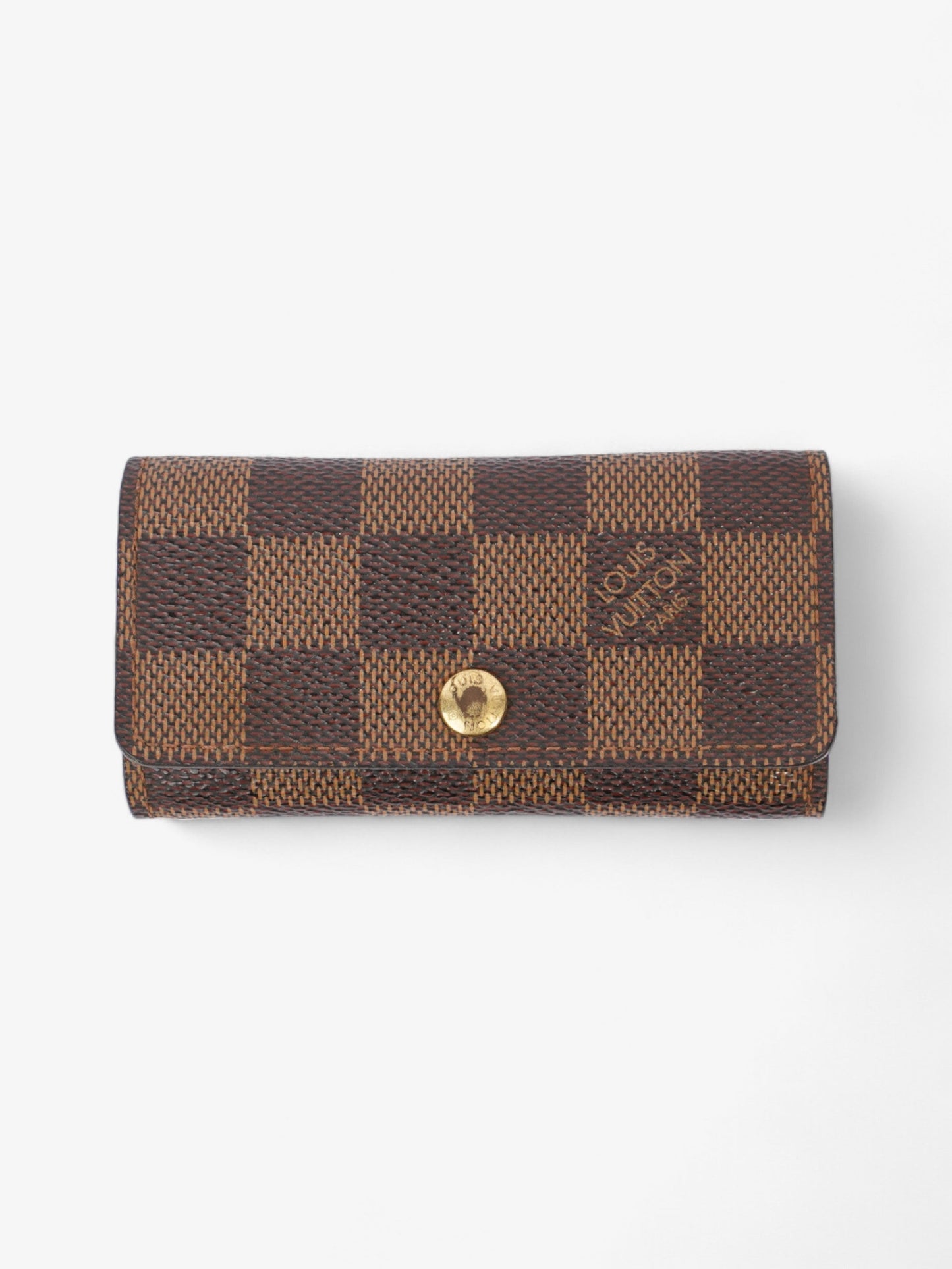 Louis Vuitton Multicles 4 Holder Ebene Coated Damier Canvas Coated Canvas Apparel