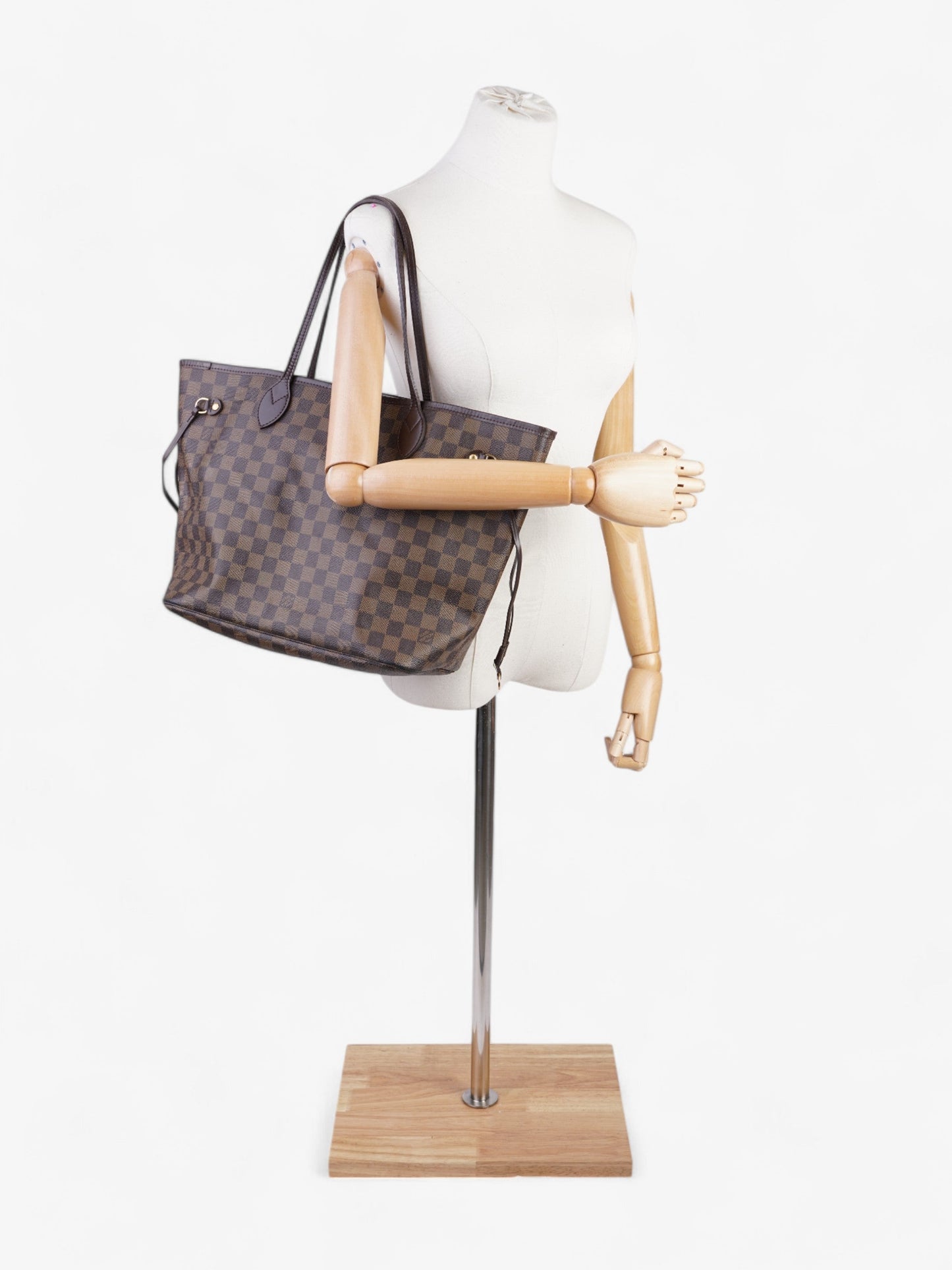 Louis Vuitton Neverfull Ebene Coated MM Damier Canvas Coated Canvas Apparel Mm 41