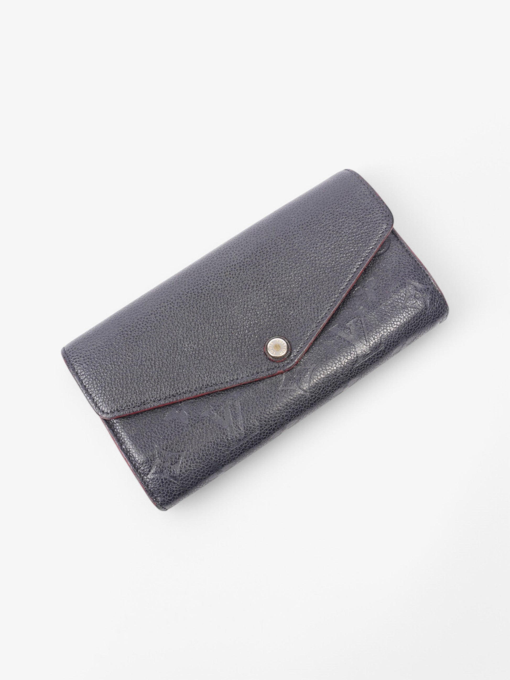 Louis Vuitton Sarah Black Leather Empreinte Wallet Case