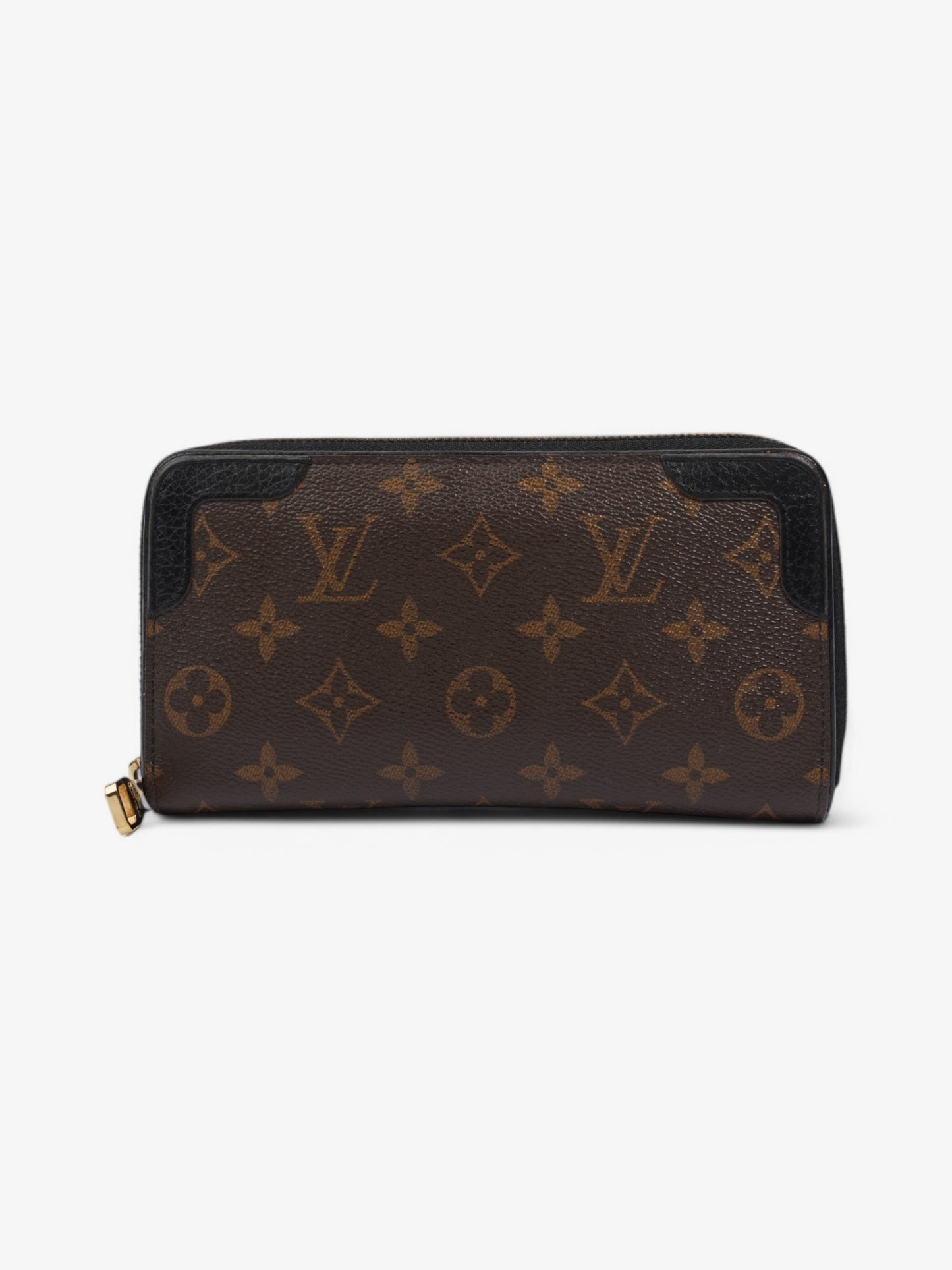 Louis Vuitton Zippy Coated Monogram Canvas Coated Canvas Black Wallet Case