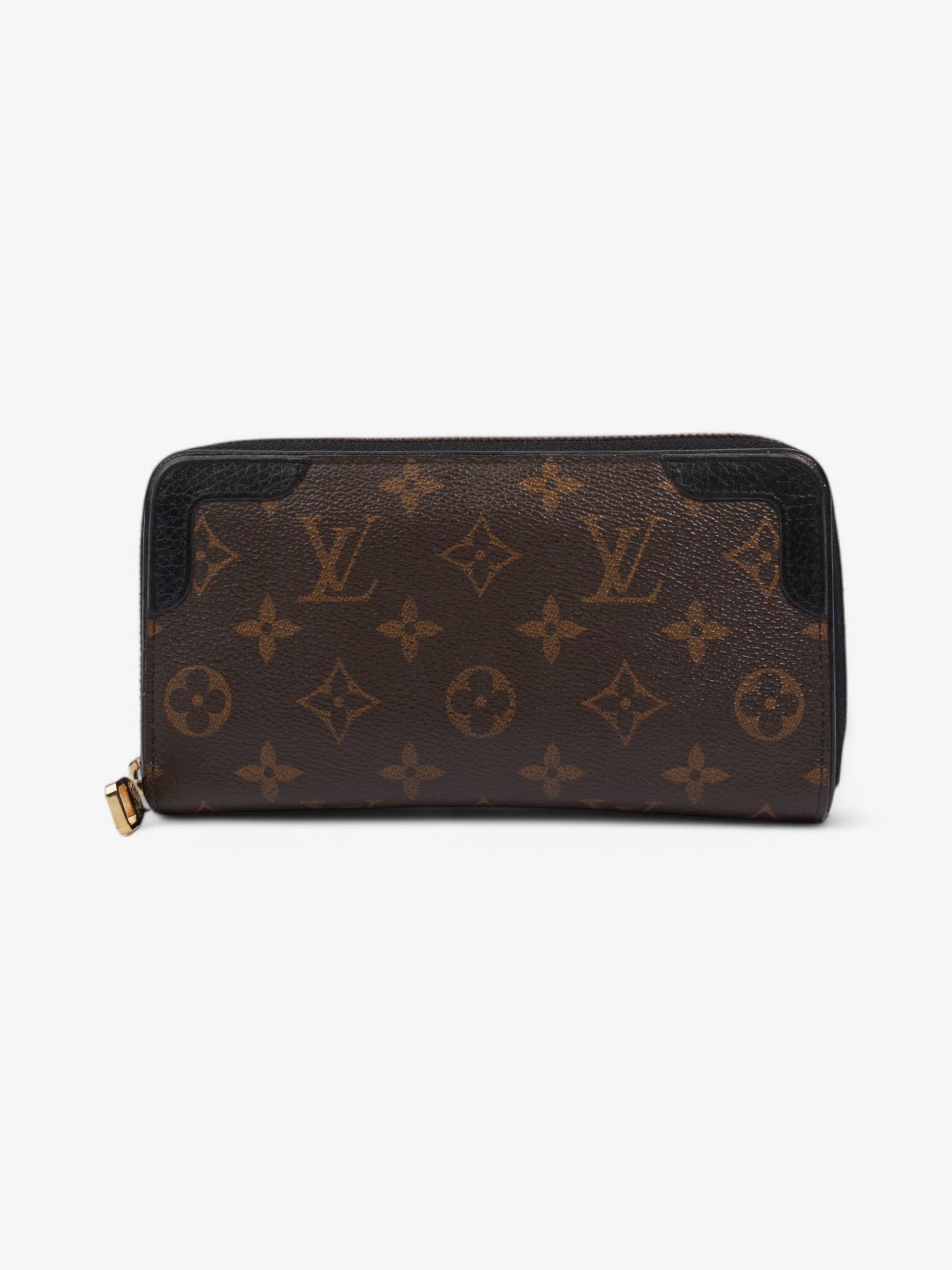 Louis Vuitton Zippy Coated Monogram Canvas Coated Canvas Black Wallet Case
