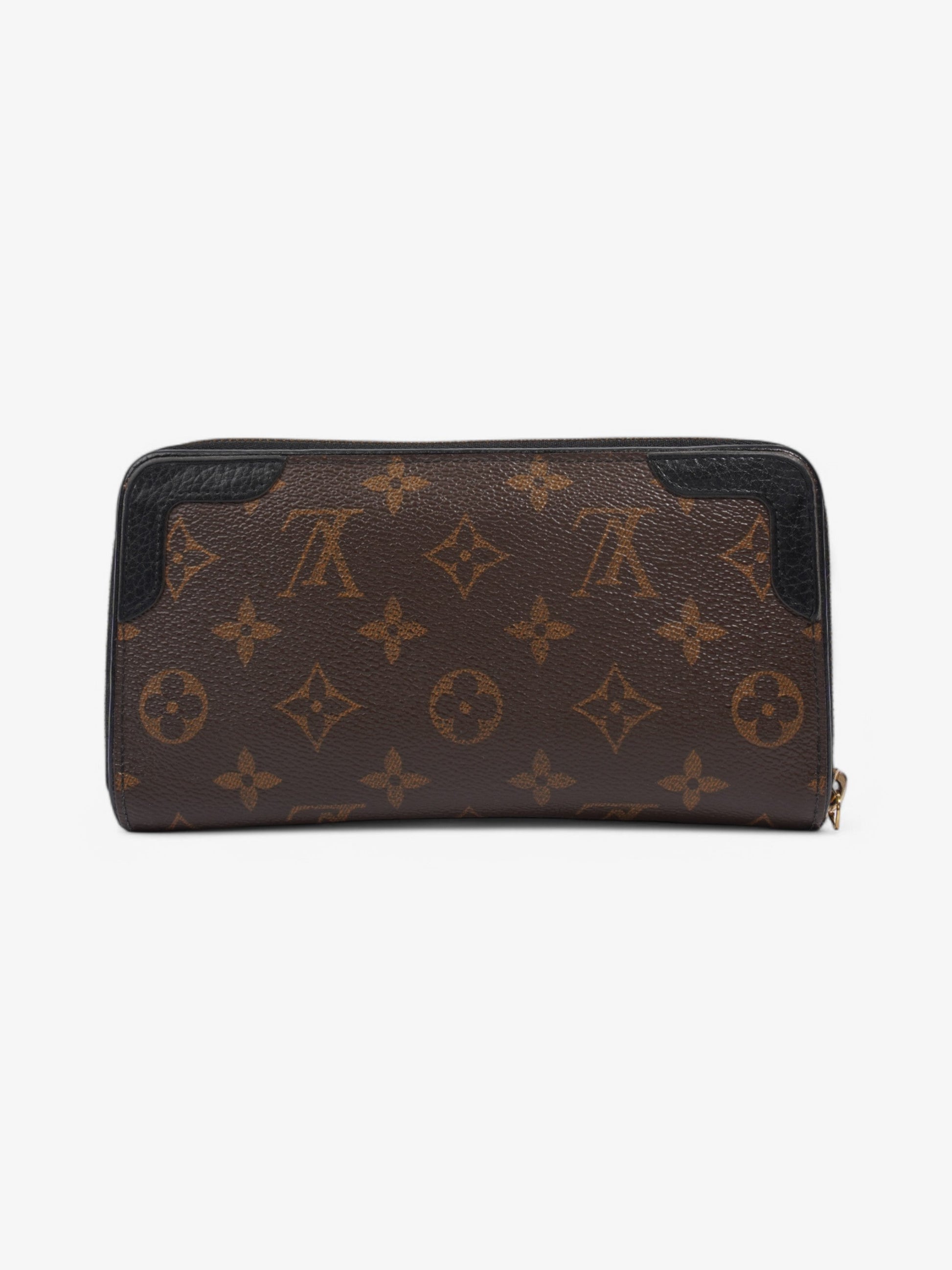Louis Vuitton Zippy Coated Monogram Canvas Coated Canvas Black Wallet Case