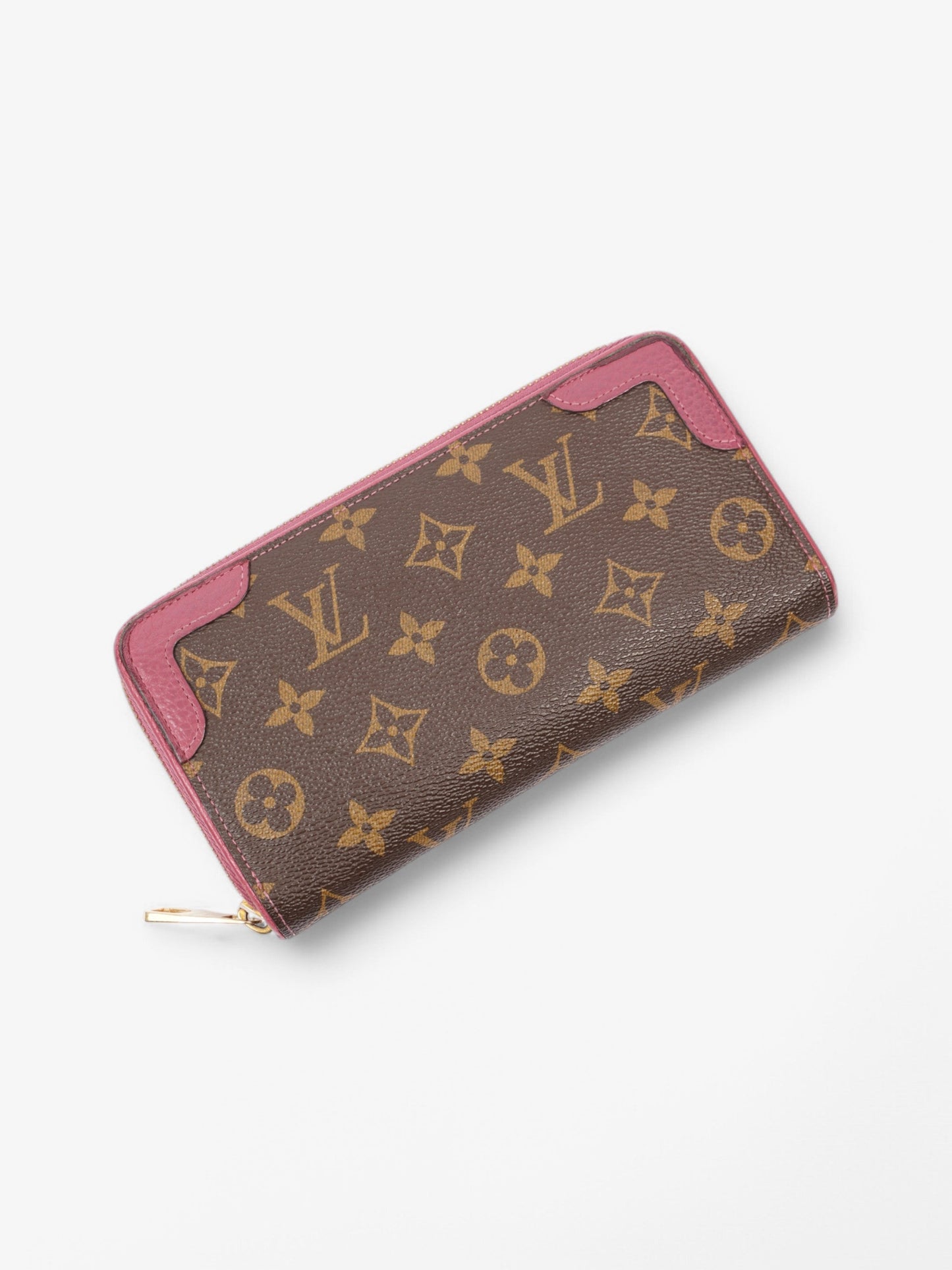 Louis Vuitton Zippy Rose Coated Monogram Canvas Coated Canvas Wallet Case