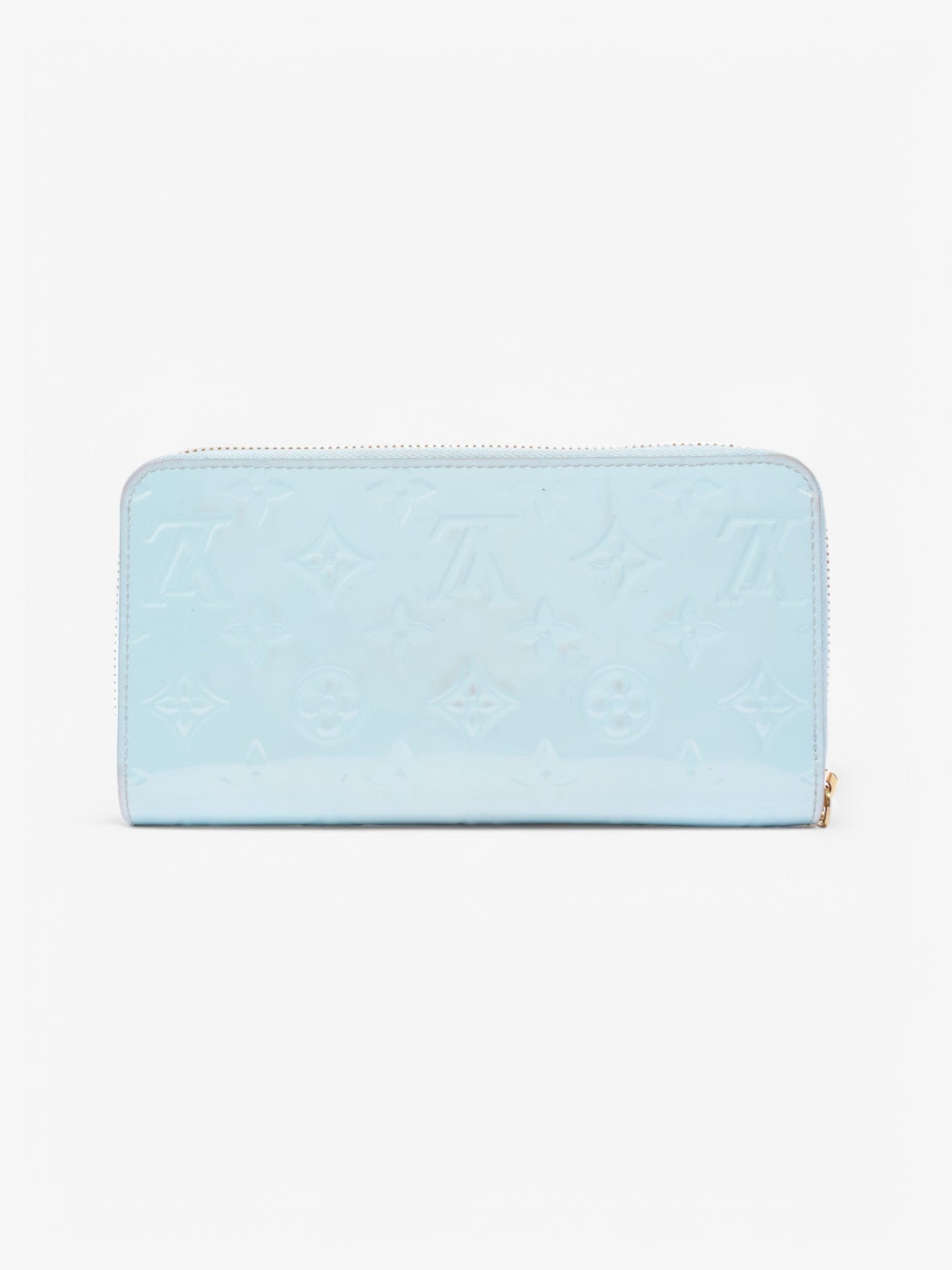 Louis Vuitton Zippy Baby Vernis Leather Blue Wallet Case