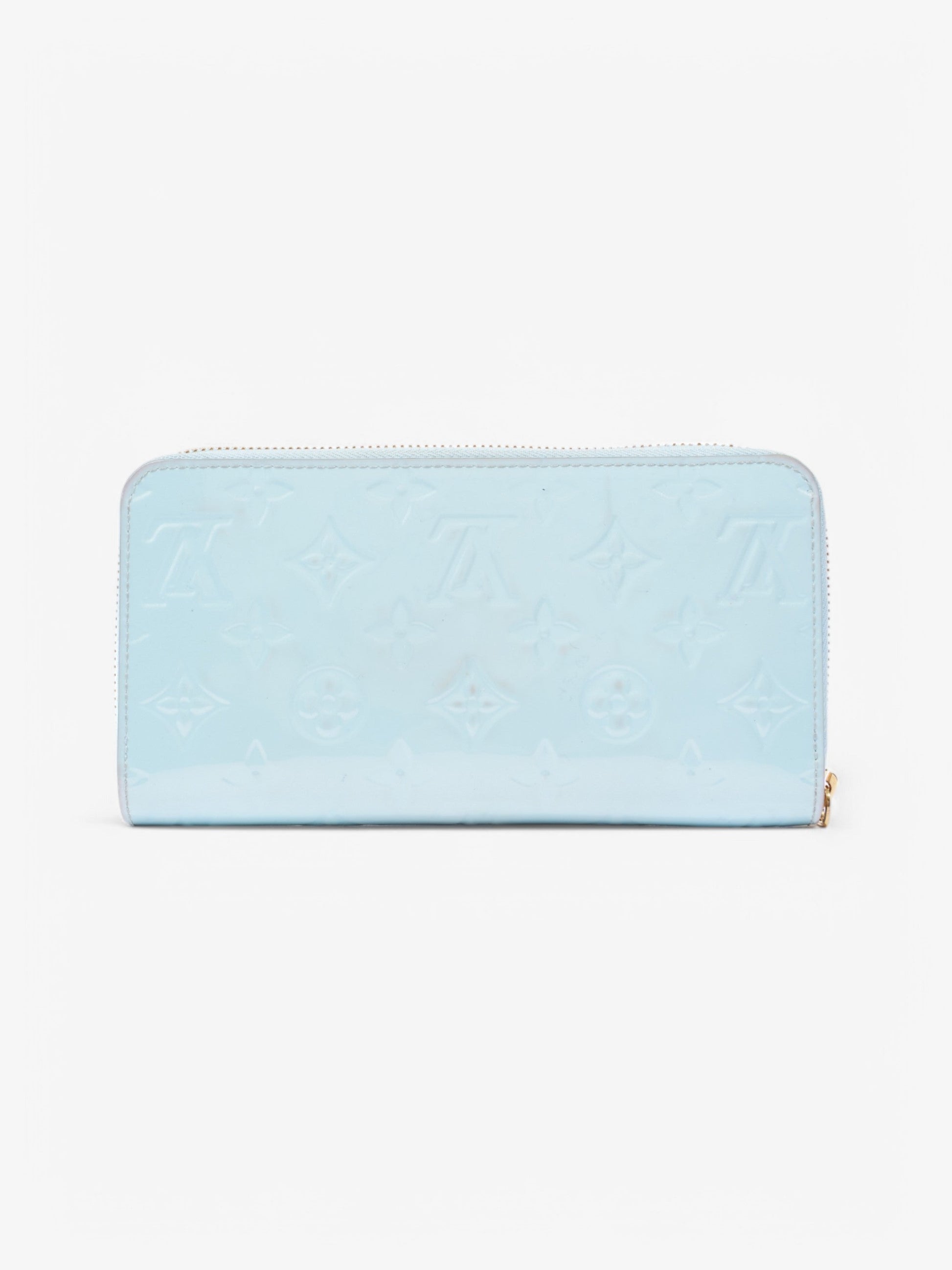 Louis Vuitton Zippy Baby Vernis Leather Blue Wallet Case