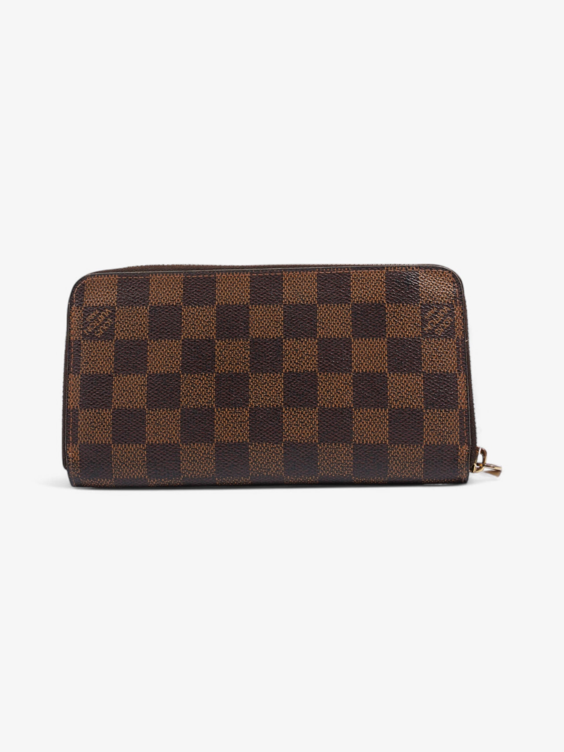 Louis Vuitton Zippy Ebene Coated Damier Canvas Coated Canvas Wallet Case Canvas 9