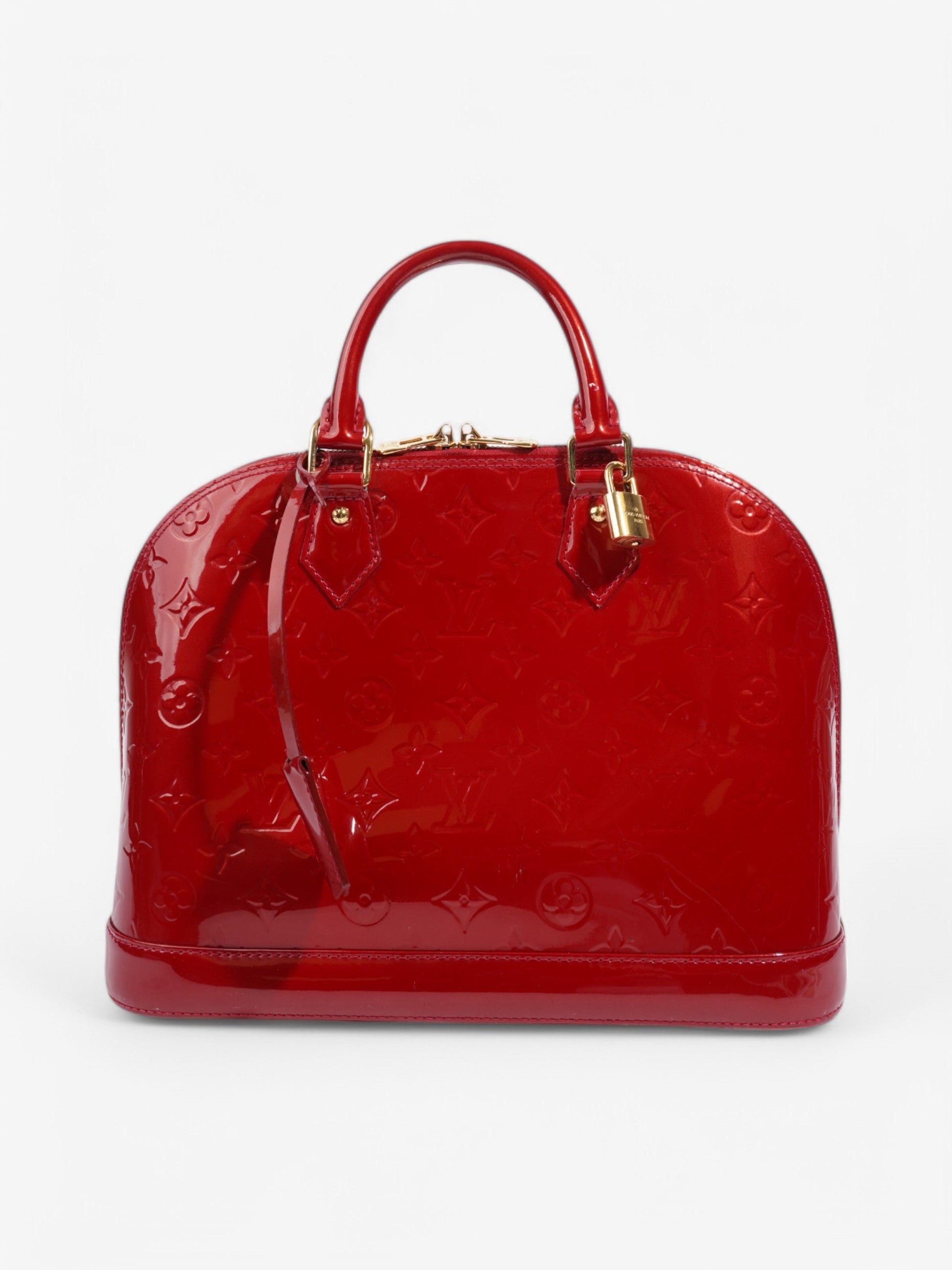 Louis Vuitton Alma PM Vernis Leather Red Handbag
