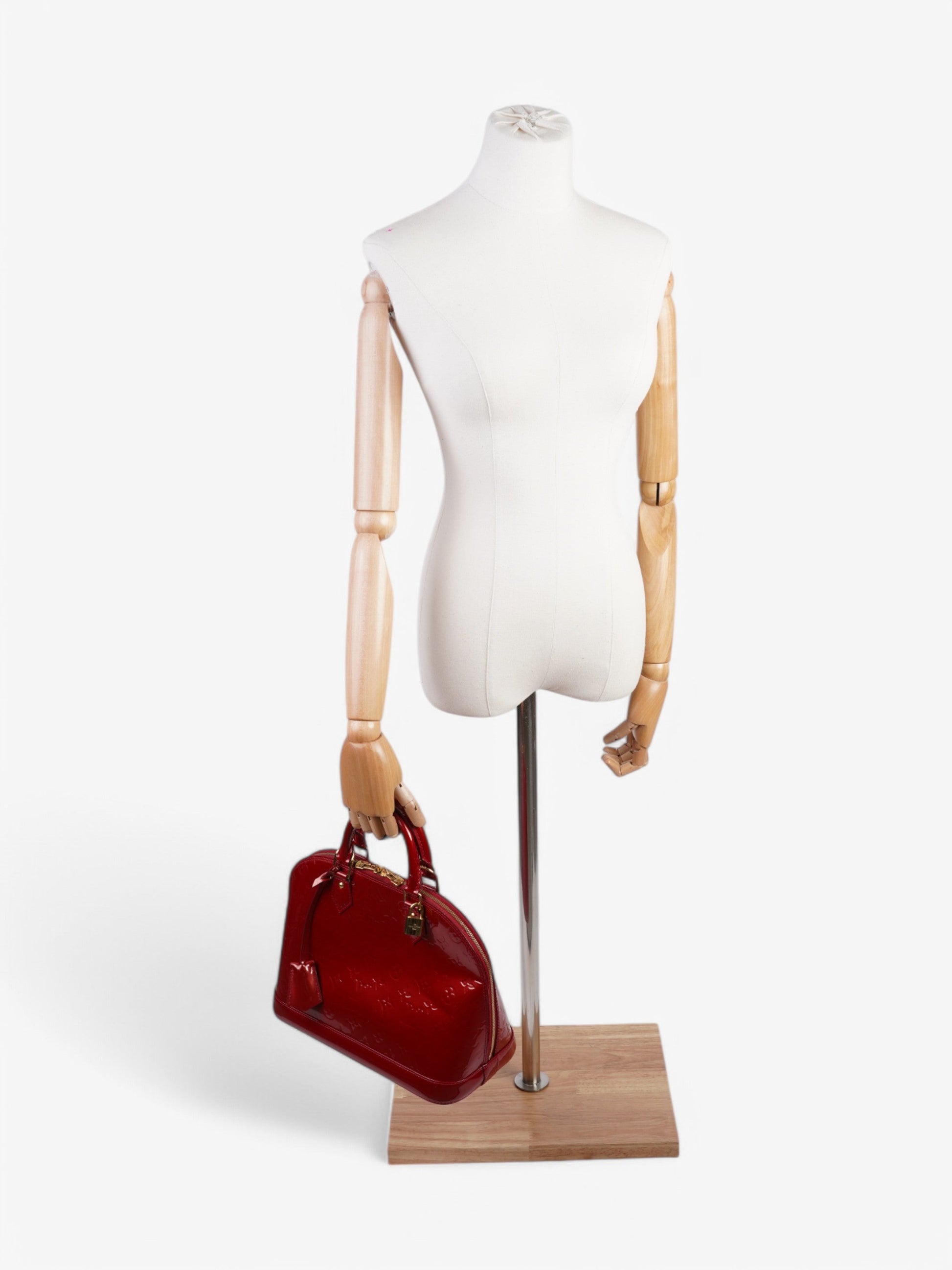 Louis Vuitton Alma PM Vernis Leather Red Handbag