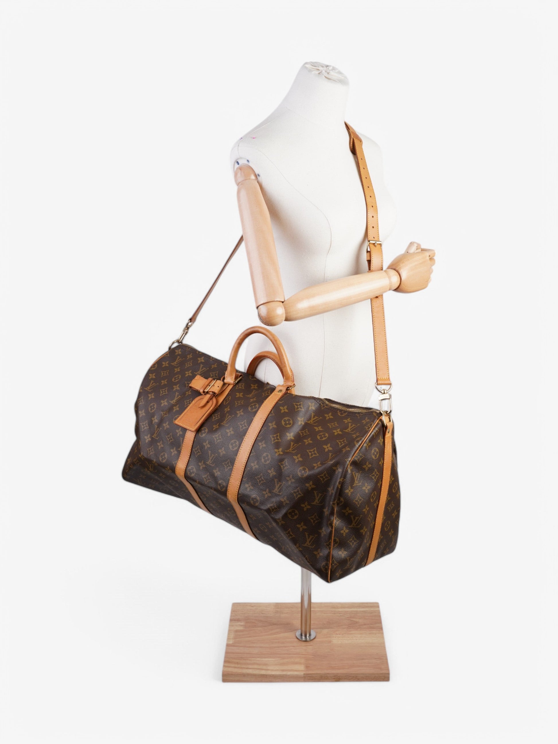 Louis Vuitton Keepall Bandouliere Coated 55 Monogram Canvas Coated Canvas Apparel Canvas 85