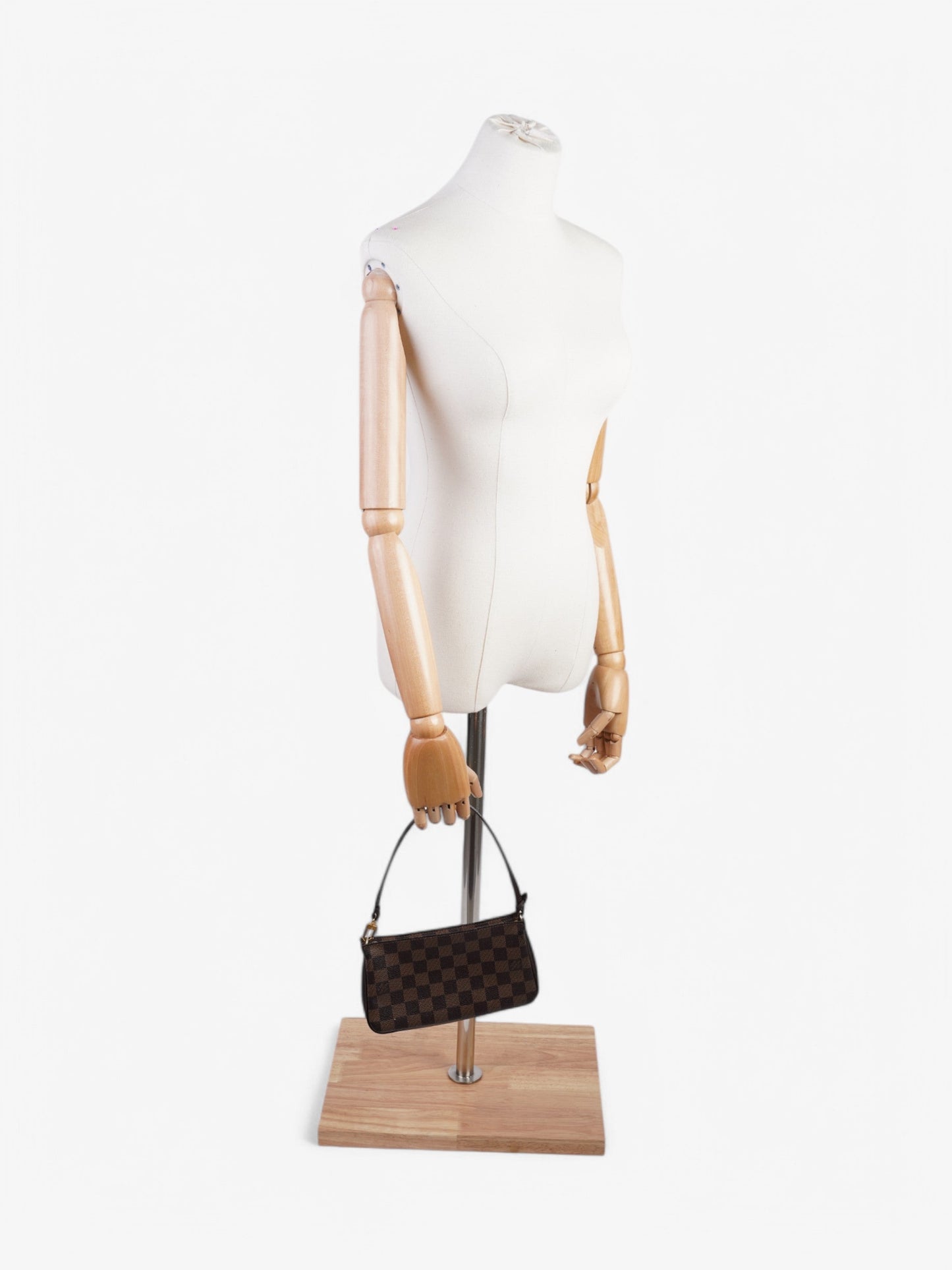 Louis Vuitton Pochette Accessoires Ebene Coated Damier Canvas Coated Canvas Apparel