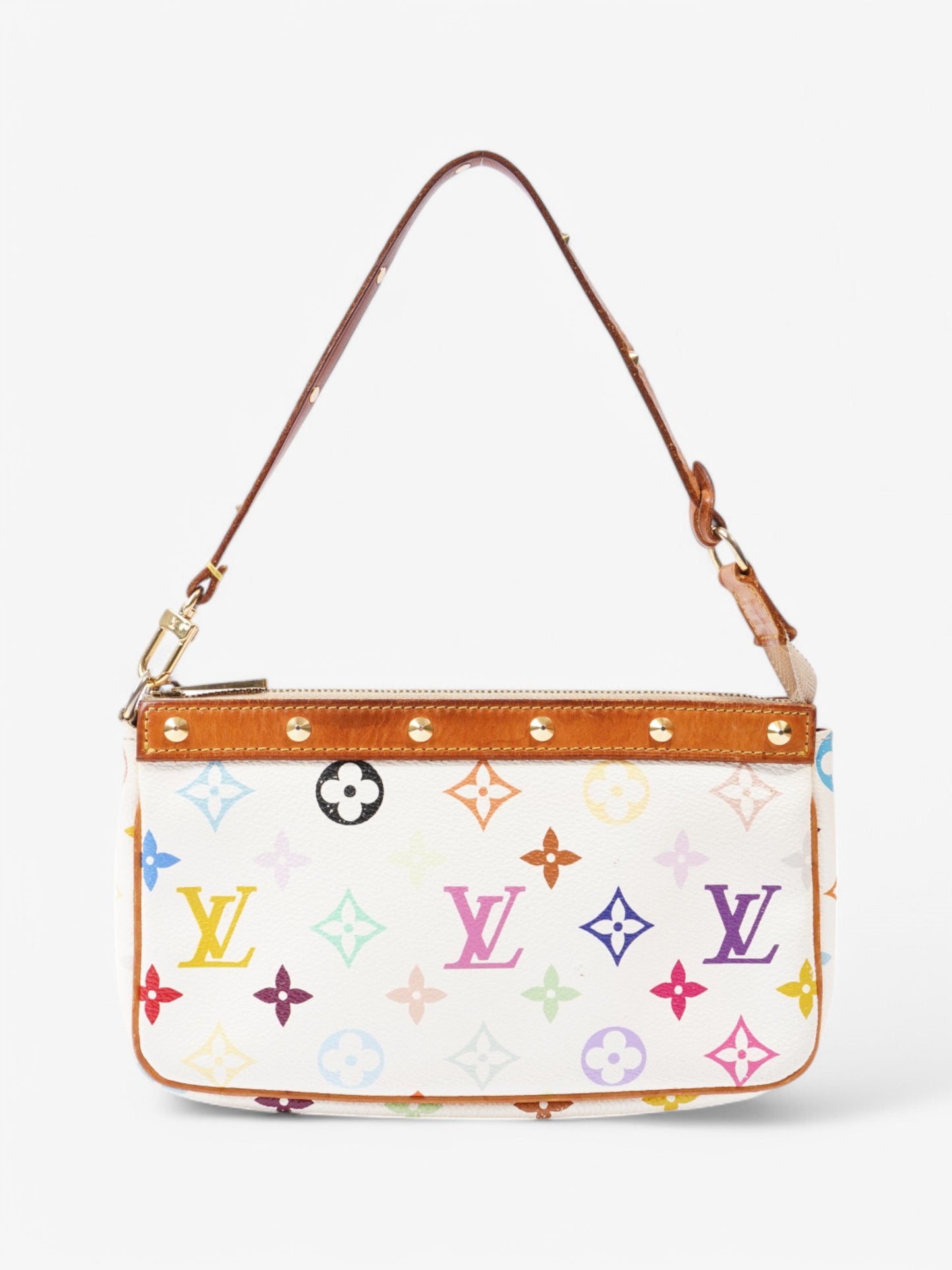 Louis Vuitton Murakami Pochette Accessoires Multicolour Coated Canvas White Apparel