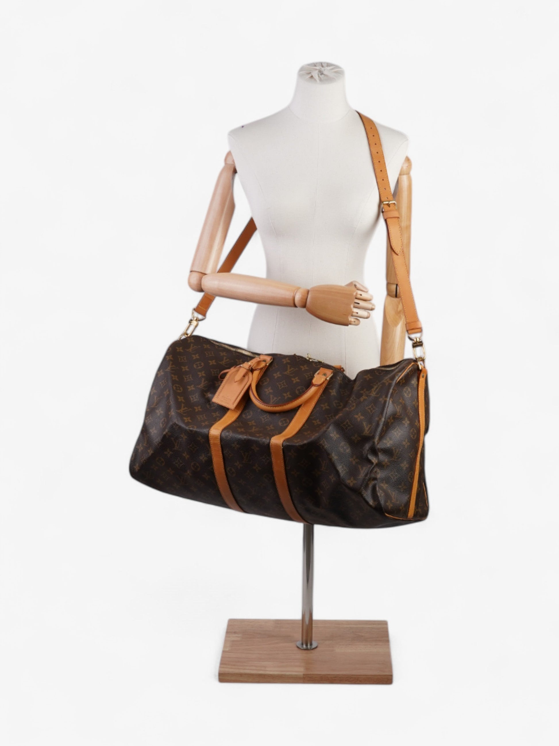 Louis Vuitton Keepall Bandouliere Coated 55 Monogram Canvas Coated Canvas Apparel Canvas 100