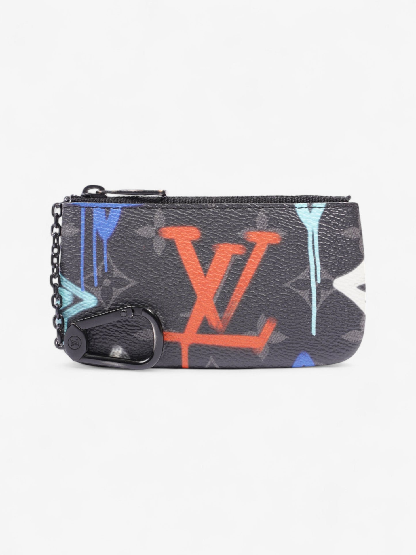 Louis Vuitton Coin Purse Multicolour Coated Canvas Black Wallet Case
