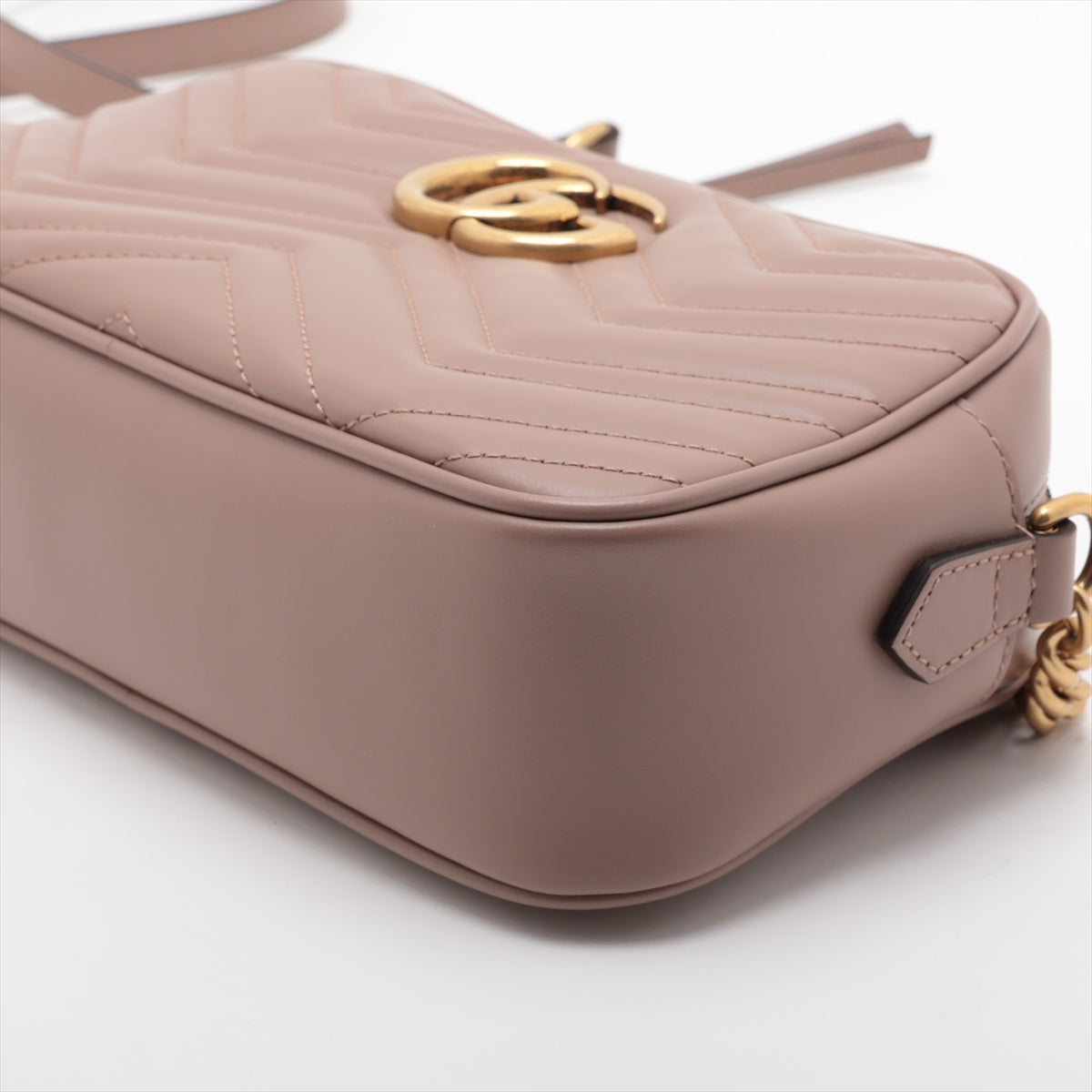 Gucci Beige GG Marmont Matelasse Small Shoulder Bag [Clearance Sale]