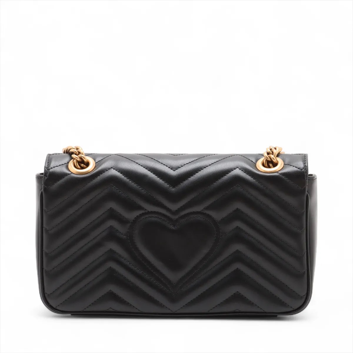 Gucci Black Leather GG Marmont Medium Shoulder Bag [Clearance Sale]
