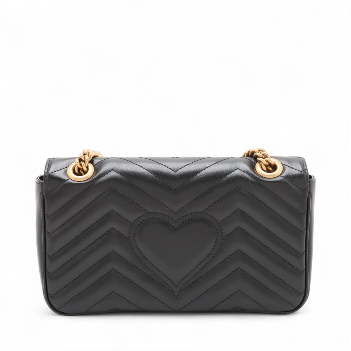 Gucci Black Leather GG Marmont Medium Shoulder Bag [Clearance Sale]