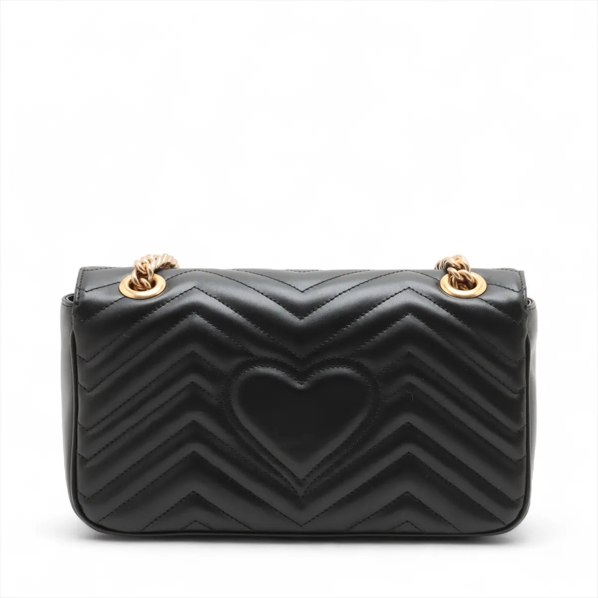 Gucci Black Leather GG Marmont Medium Shoulder Bag [Clearance Sale]