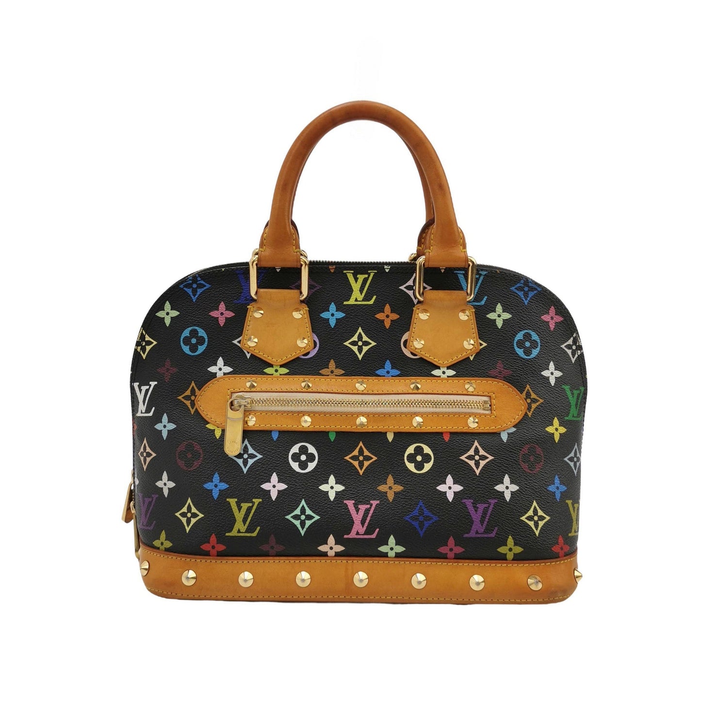Louis Vuitton x Takashi Murakami Alma Multicolor Black Handbag Multicolor 2